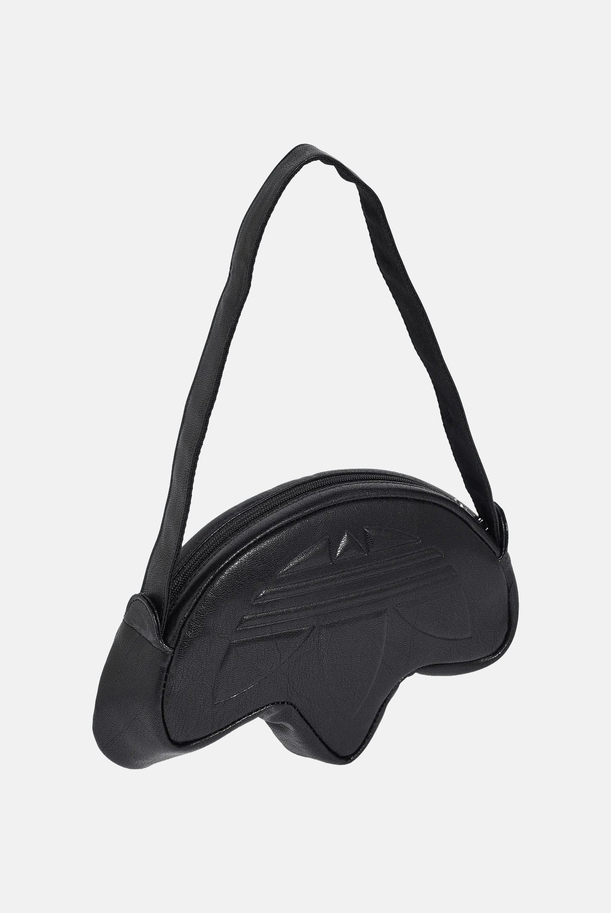 ADIDAS ORIGINALS Borsa TREFOIL Bag Metallic PU Black, nero, da donna. KR1602 . ADIDAS ORIGINALS
