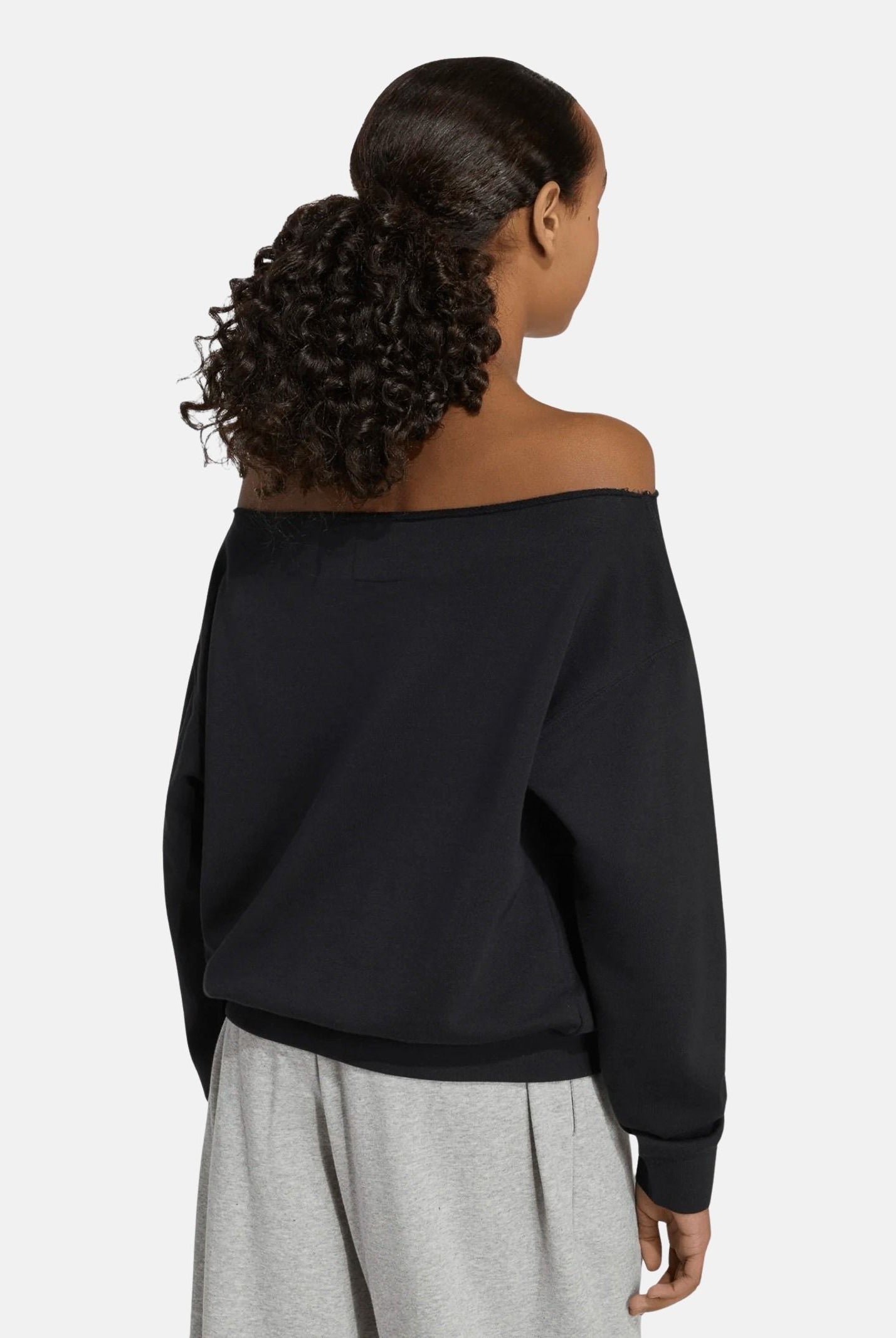 ADIDAS ORIGINALS Felpa OVERSIZE IN FRENCH TERRY nero da bambina KR3481 . ADIDAS ORIGINALS