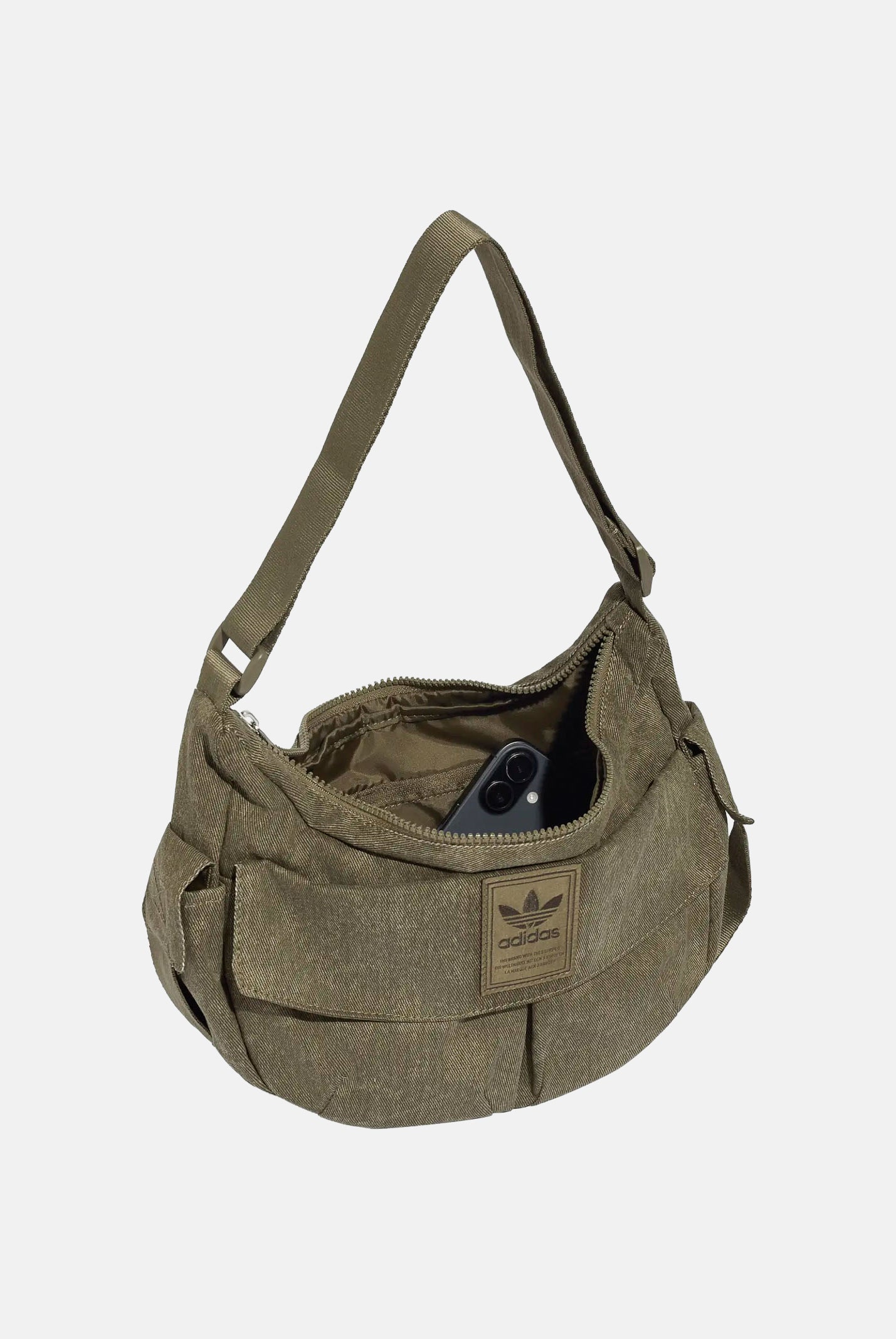 ADIDAS ORIGINALS Borsa WASHED MOON BAG Olive Strata verde oliva unisex. KR3941 . ADIDAS ORIGINALS