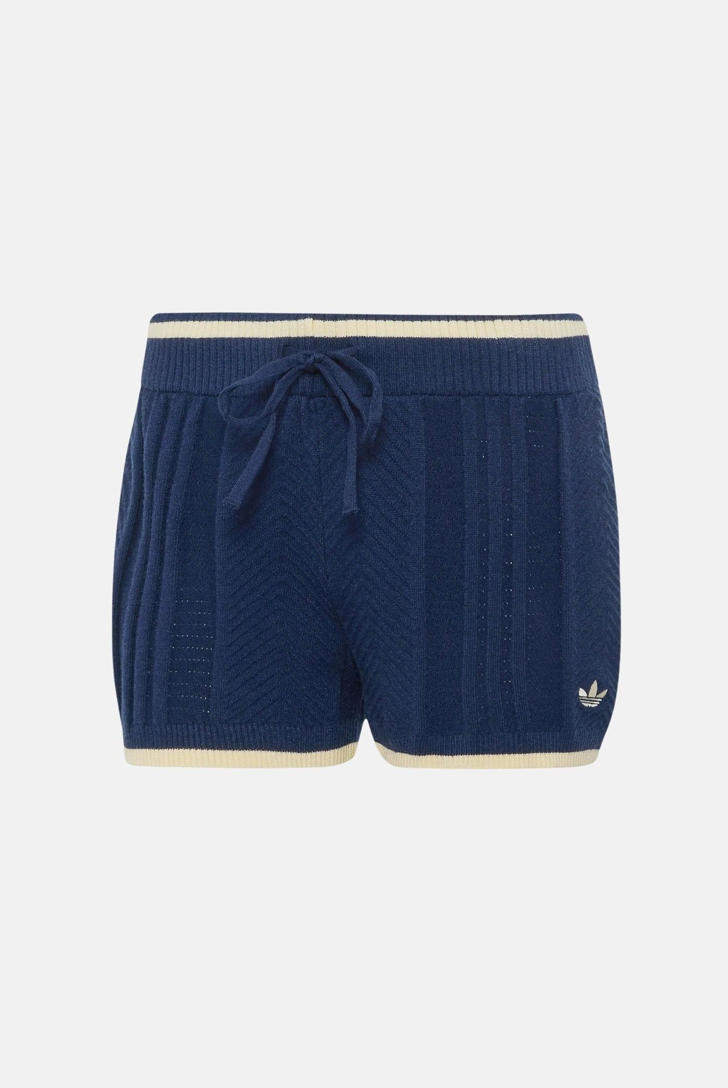 ADIDAS ORIGINALS Shorts Cable Knit Night Indigo blu notte donna KR7050 . ADIDAS ORIGINALS