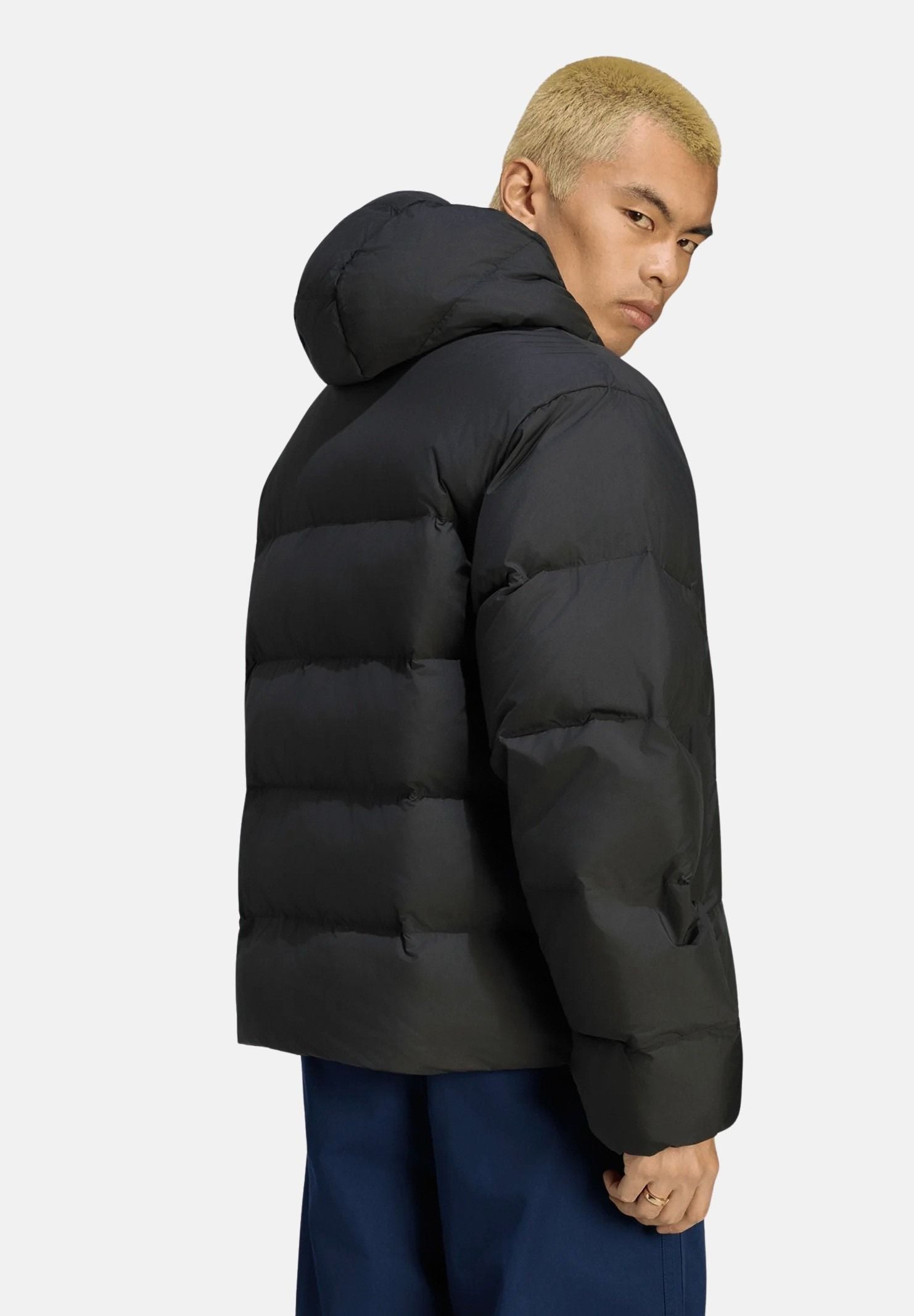 ADIDAS ORIGINALS Giubbotto HOODED REGEN JACKET nero da uomo KR7199 . ADIDAS ORIGINALS