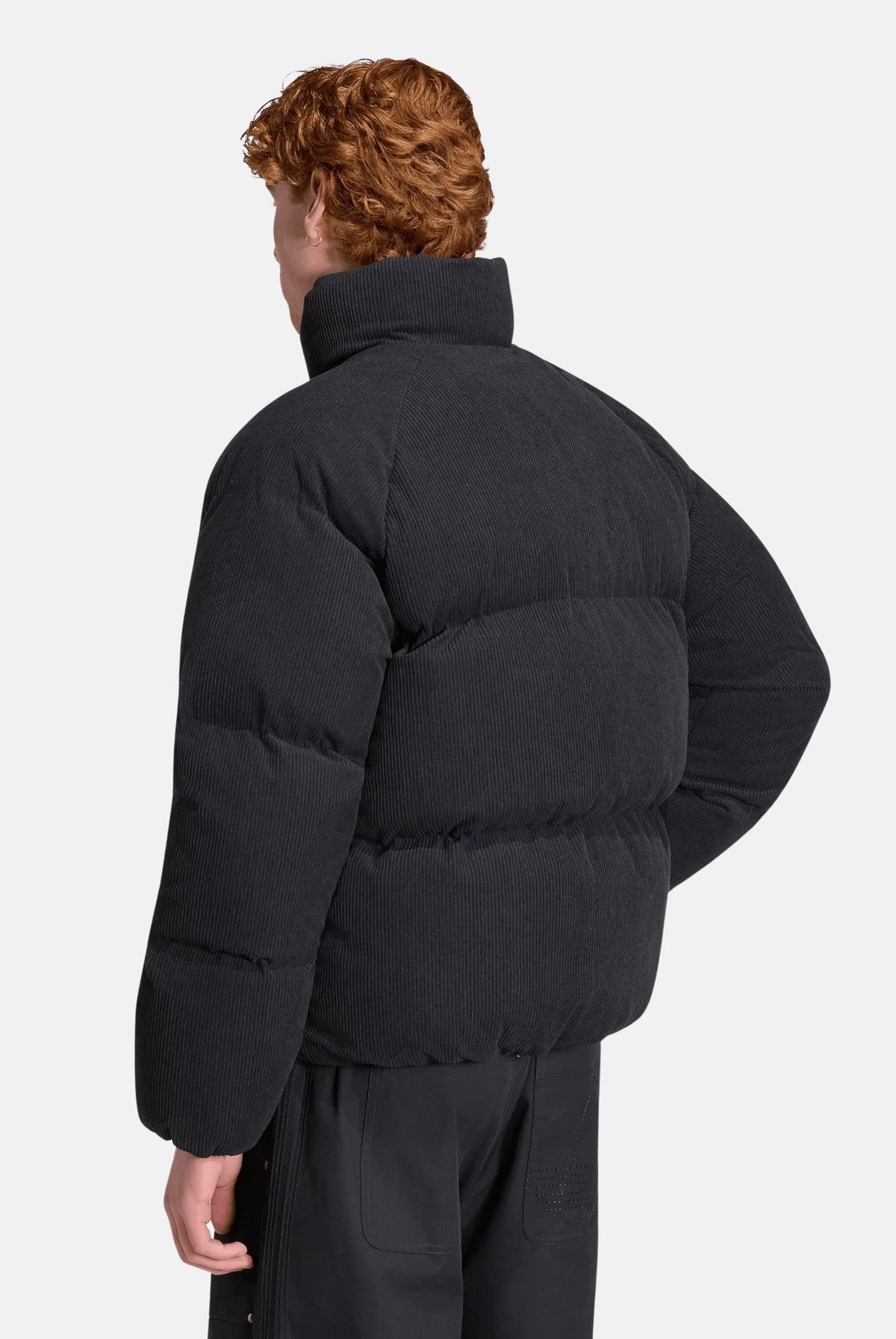 ADIDAS ORIGINALS Piumino CORDUROY PUFFER nero da uomo. KR7209 . ADIDAS ORIGINALS