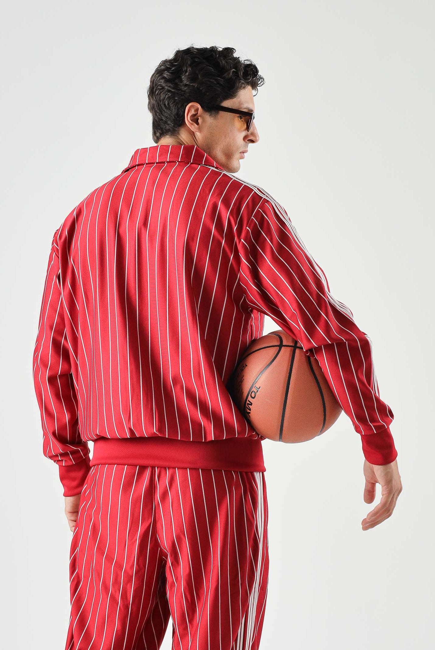 ADIDAS ORIGINALS felpa con zip Firebird Pinstripes Track Top team victory red rosso, colore basico rosso, uomo. KR7227 . ADIDAS ORIGINALS
