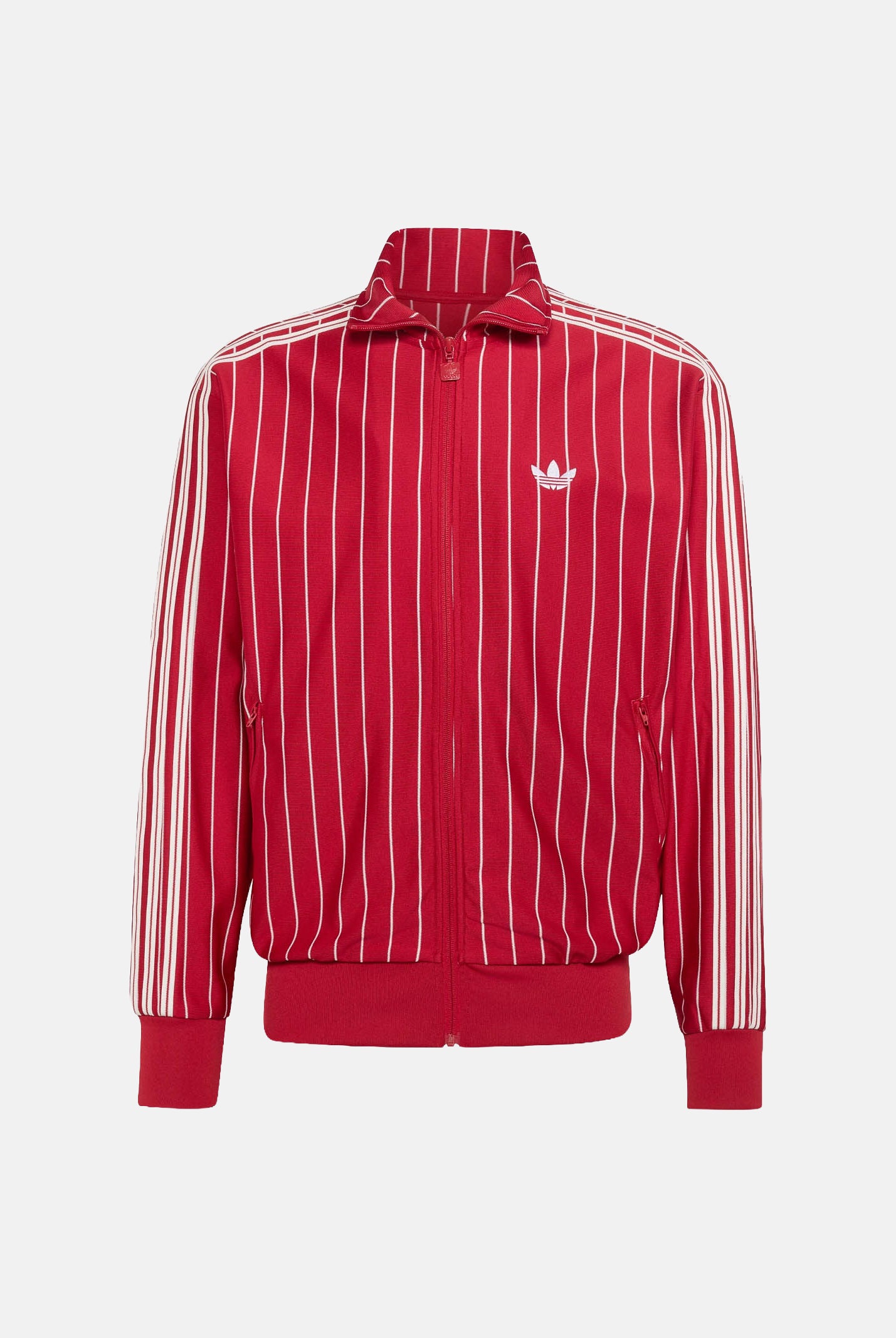 ADIDAS ORIGINALS felpa con zip Firebird Pinstripes Track Top team victory red rosso, colore basico rosso, uomo. KR7227 . ADIDAS ORIGINALS