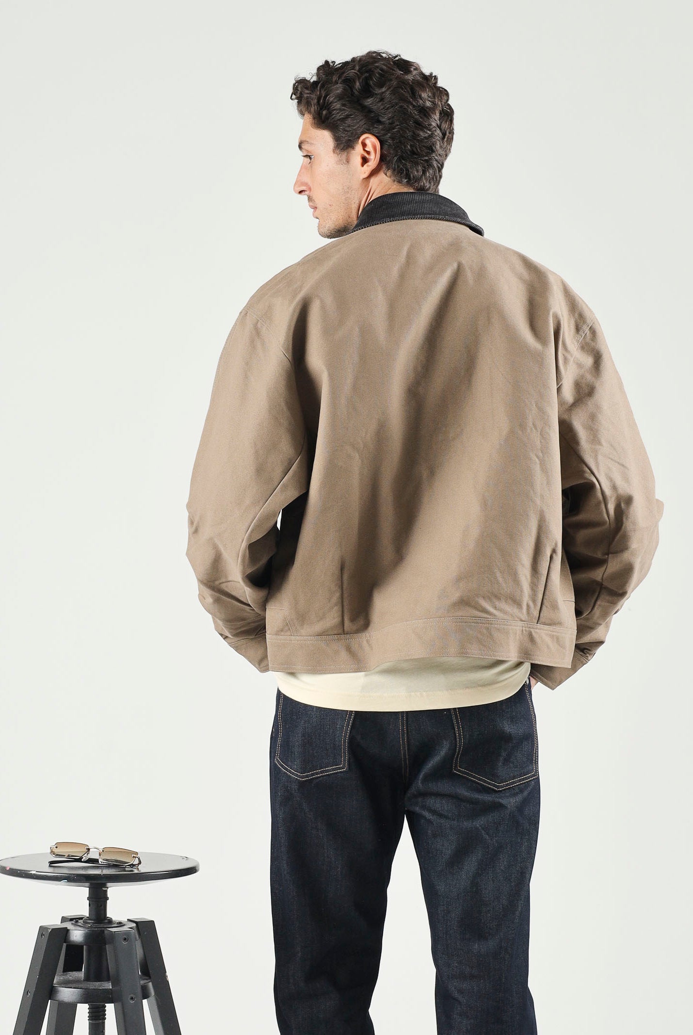 ADIDAS ORIGINALS Bomber giubbotto di jeans PREMIUM ESSENTIALS beige per uomo e donna KR9657 . ADIDAS ORIGINALS