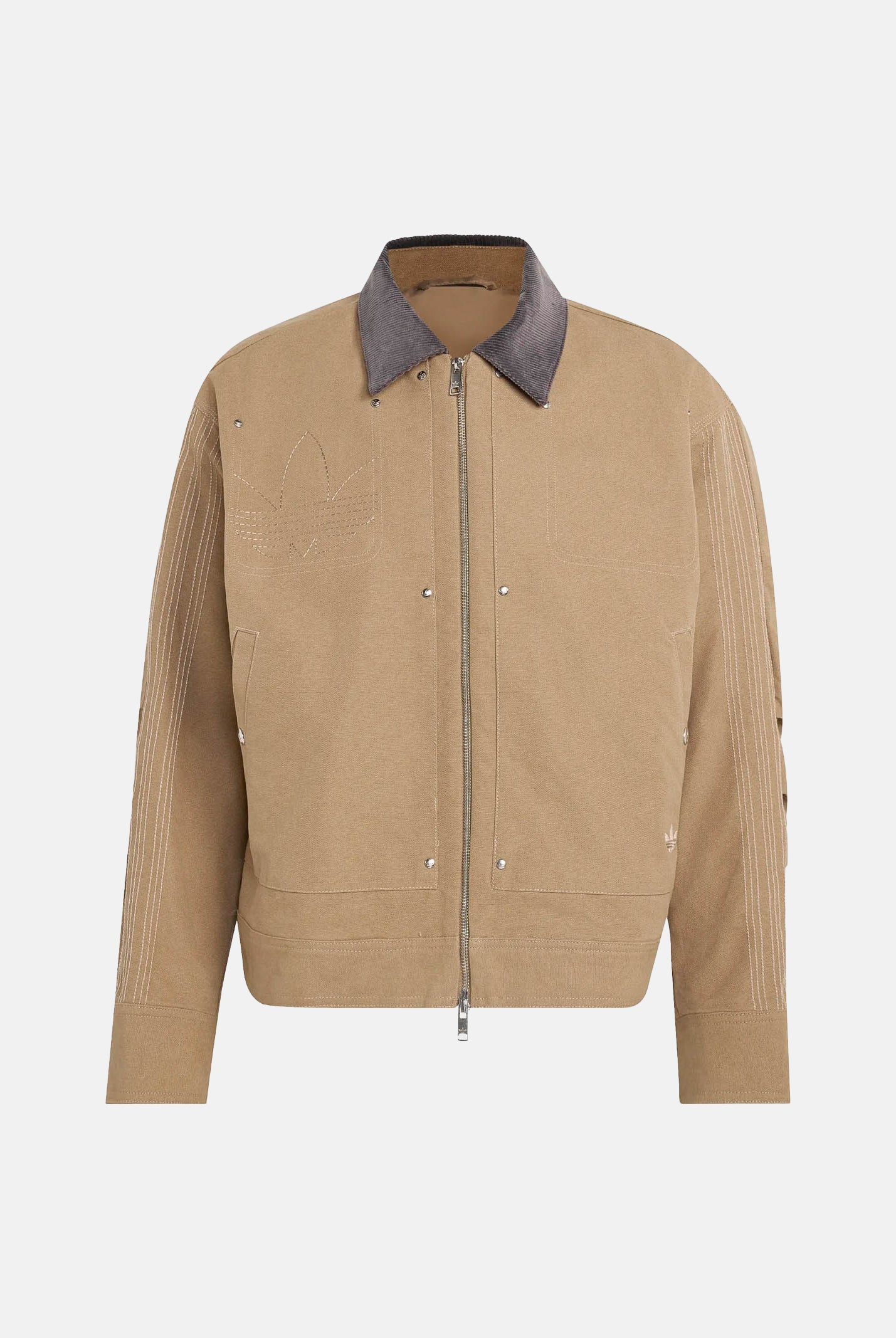 ADIDAS ORIGINALS Bomber giubbotto di jeans PREMIUM ESSENTIALS beige per uomo e donna KR9657 . ADIDAS ORIGINALS