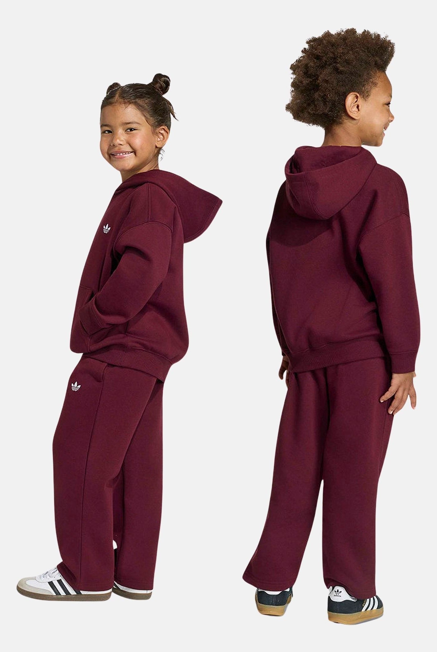 ADIDAS ORIGINALS Tuta Maroon e bordeaux, da bambino e bambina con logo iconico KS1281 . ADIDAS ORIGINALS
