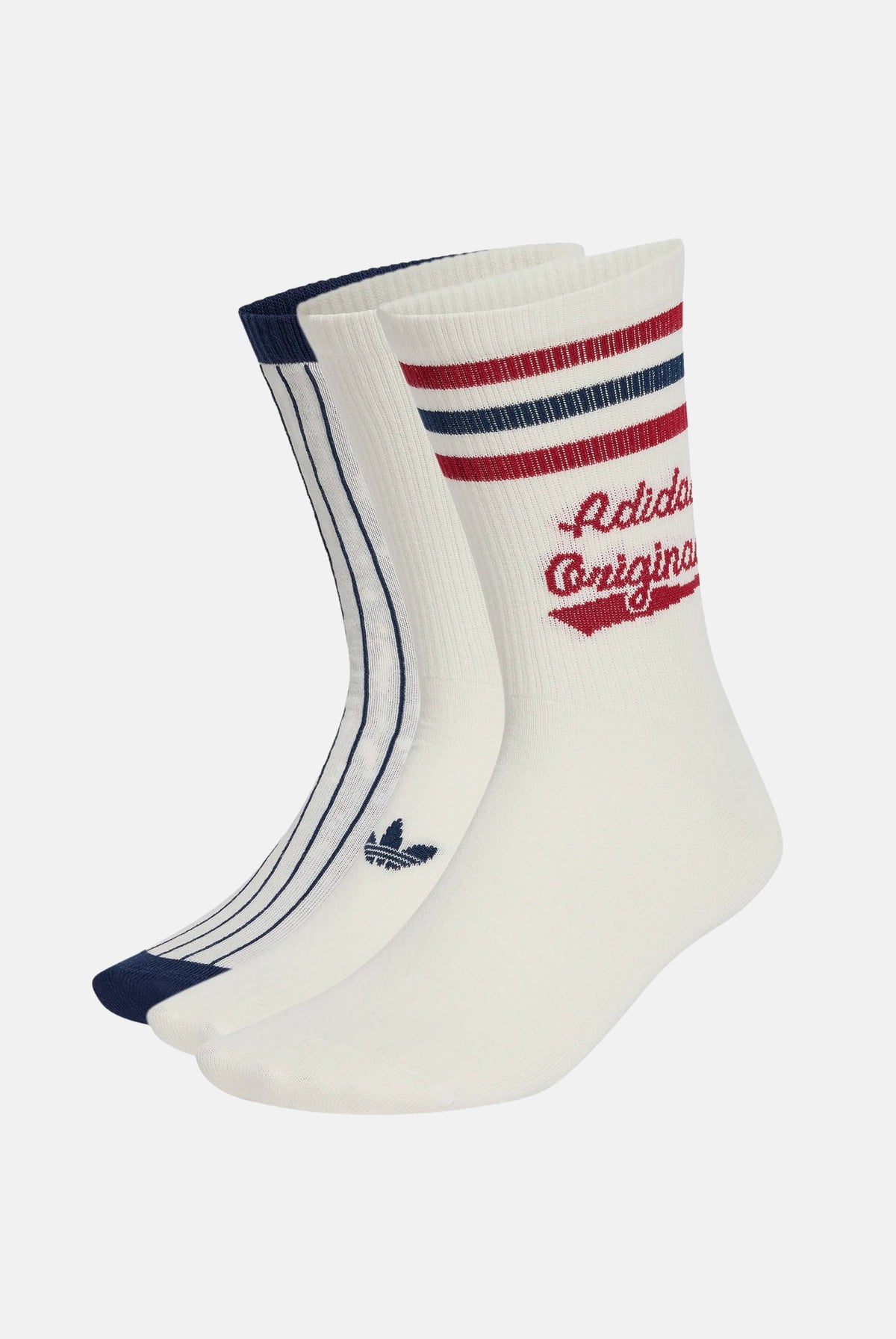 ADIDAS ORIGINALS Calzini 2 pairs CREW bianchi per uomo e donna con grafiche sportive rétro KS2247 . ADIDAS ORIGINALS