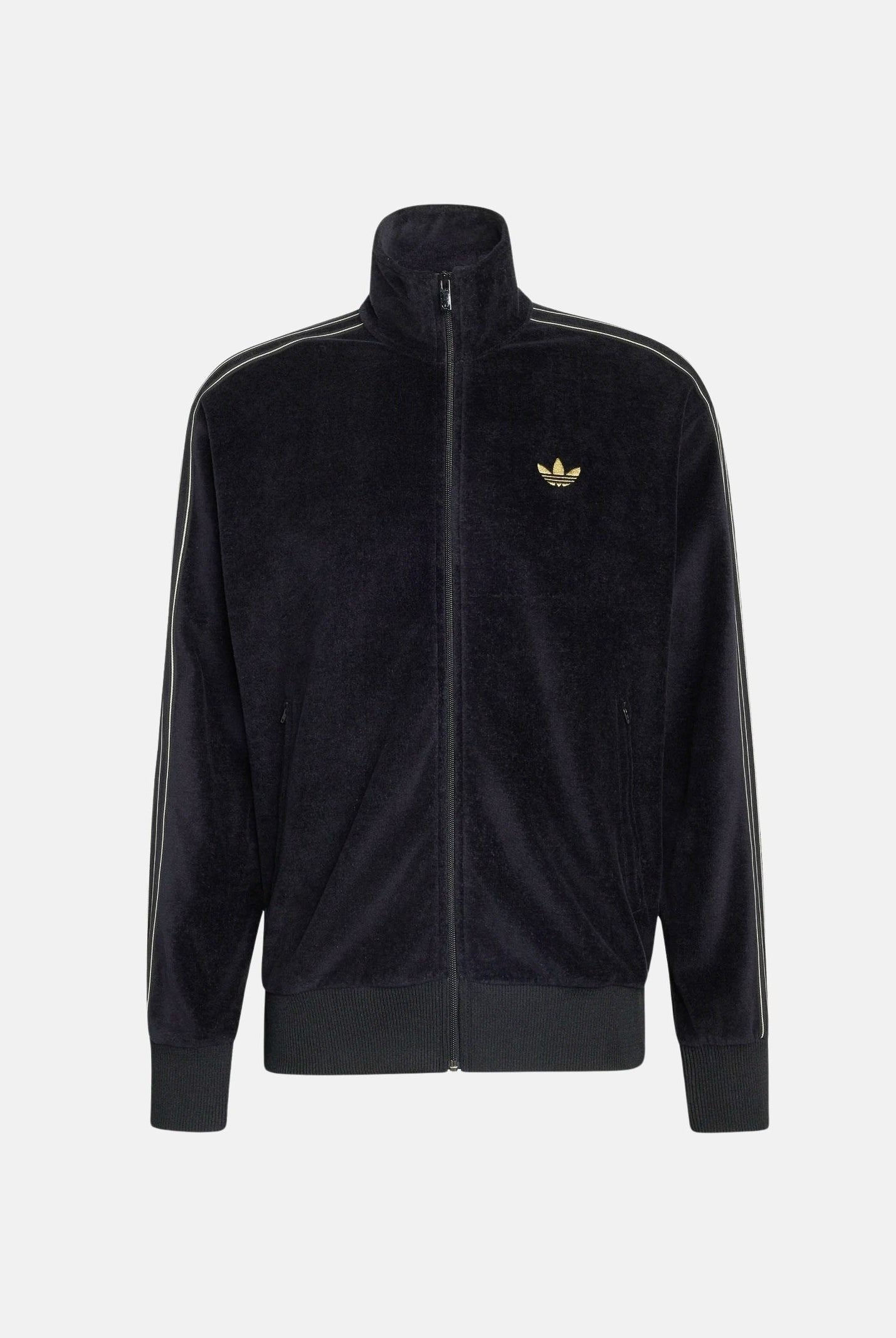 ADIDAS ORIGINALS Felpa FIREBIRD VELOUR nero da uomo con zip KS4094 . ADIDAS ORIGINALS