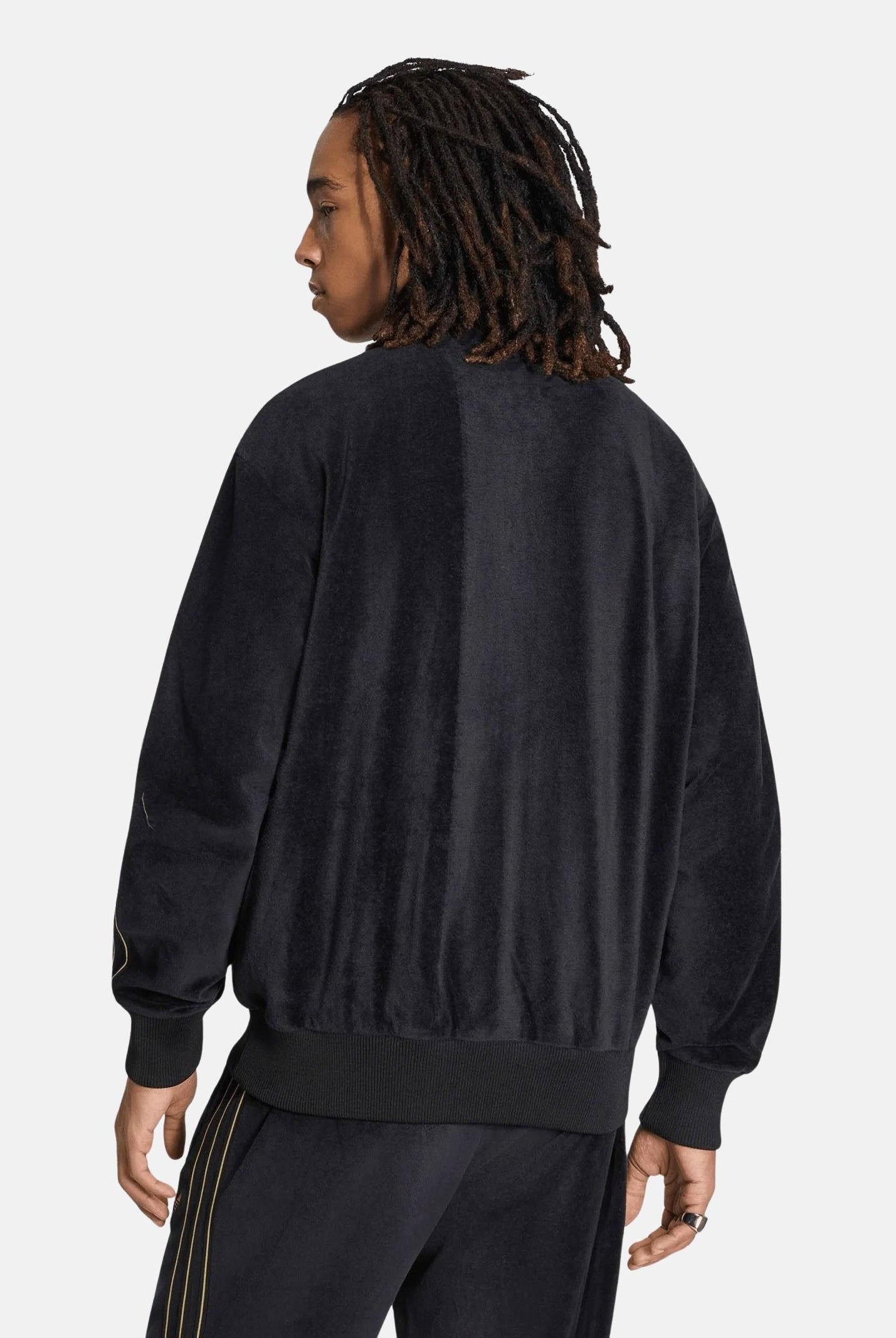 ADIDAS ORIGINALS Felpa FIREBIRD VELOUR nero da uomo con zip KS4094 . ADIDAS ORIGINALS
