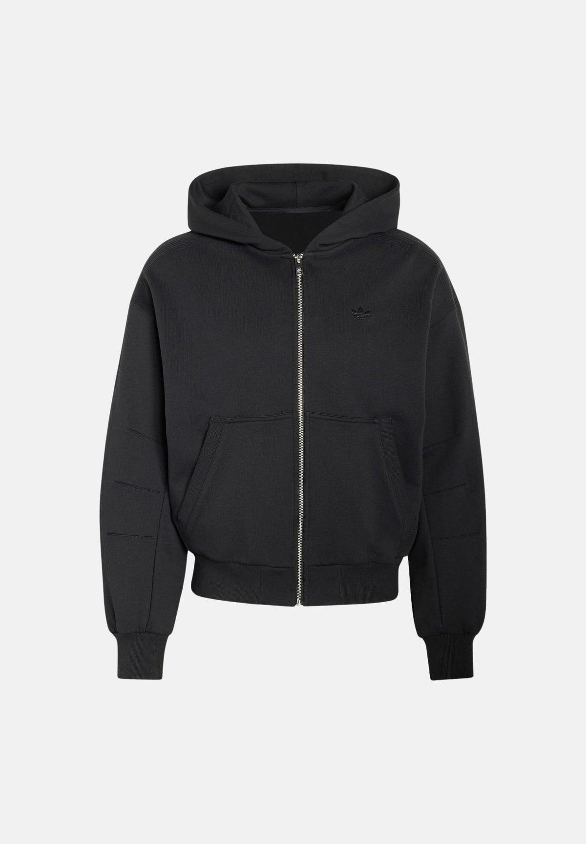 ADIDAS ORIGINALS Felpa con zip PREMIUM ESSENTIALS nera da uomo con cappuccio KS4102 . ADIDAS ORIGINALS