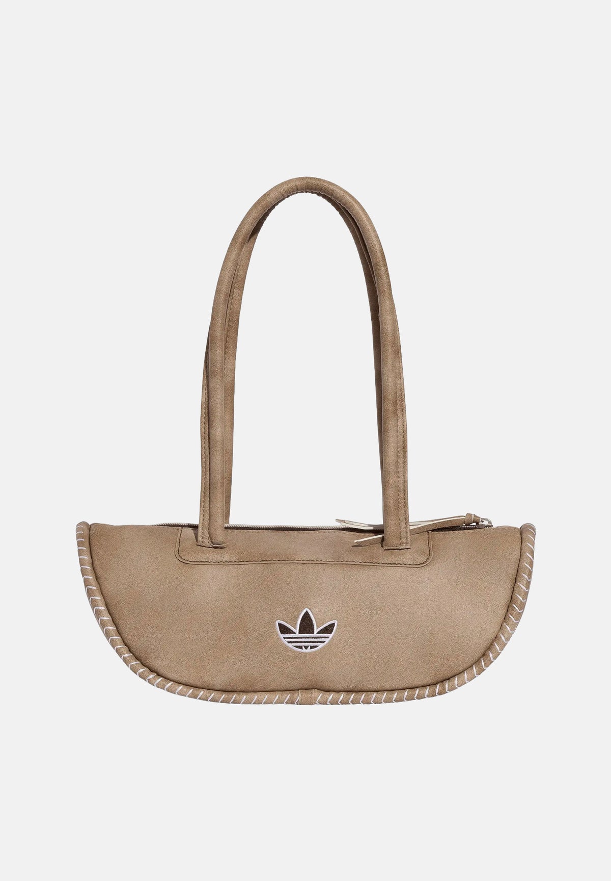 ADIDAS ORIGINALS Borsa BOWLING a spalla beige da donna con logo Trefoil KS4135 . ADIDAS ORIGINALS