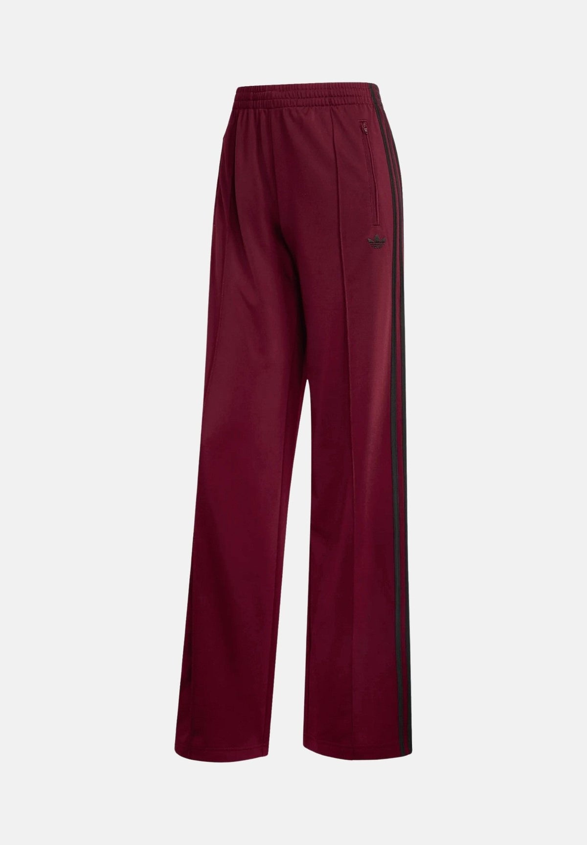 ADIDAS ORIGINALS Pantaloni WIDE LEG maroon per donna con vita elasticizzata e bande laterali a contrasto. KS4669 . ADIDAS ORIGINALS