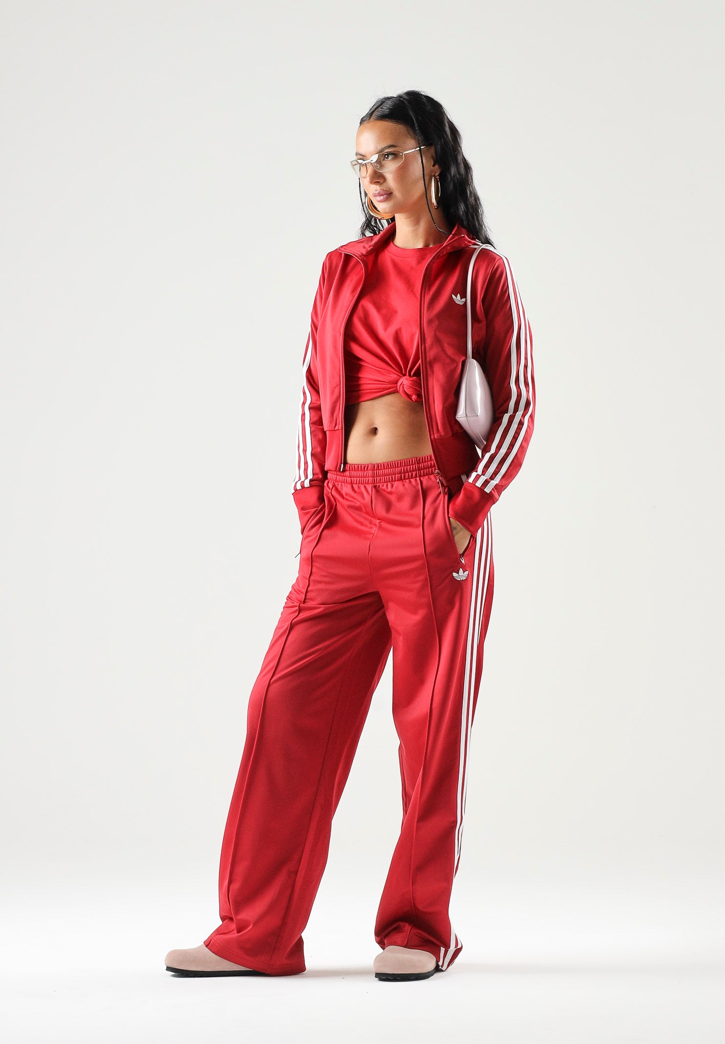ADIDAS ORIGINALS Pantaloni FIREBIRD LOOSE TRACK PANTS Team Victory Red rosso da donna KS4670 . ADIDAS ORIGINALS
