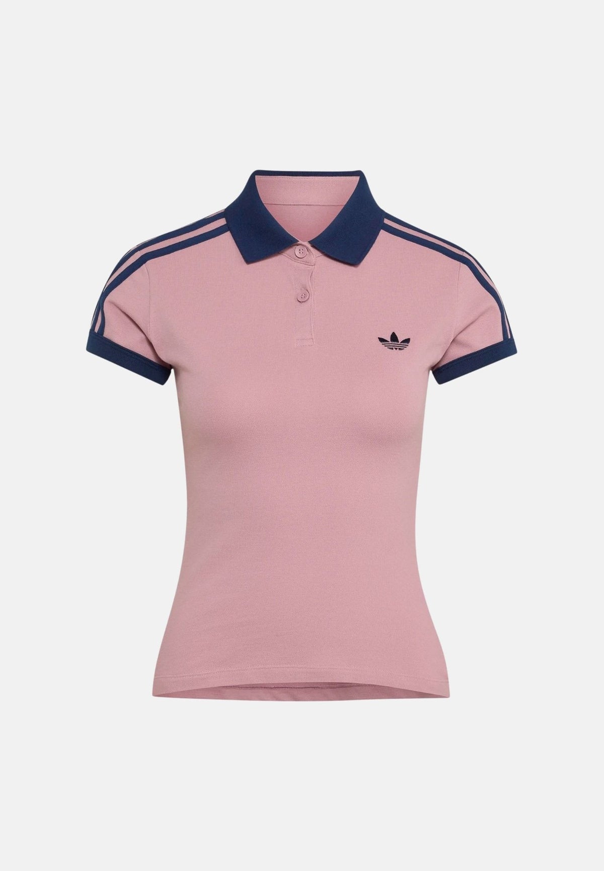 ADIDAS ORIGINALS Polo manica corta ADICOLOR rosa e blu da donna KS4761 . ADIDAS ORIGINALS
