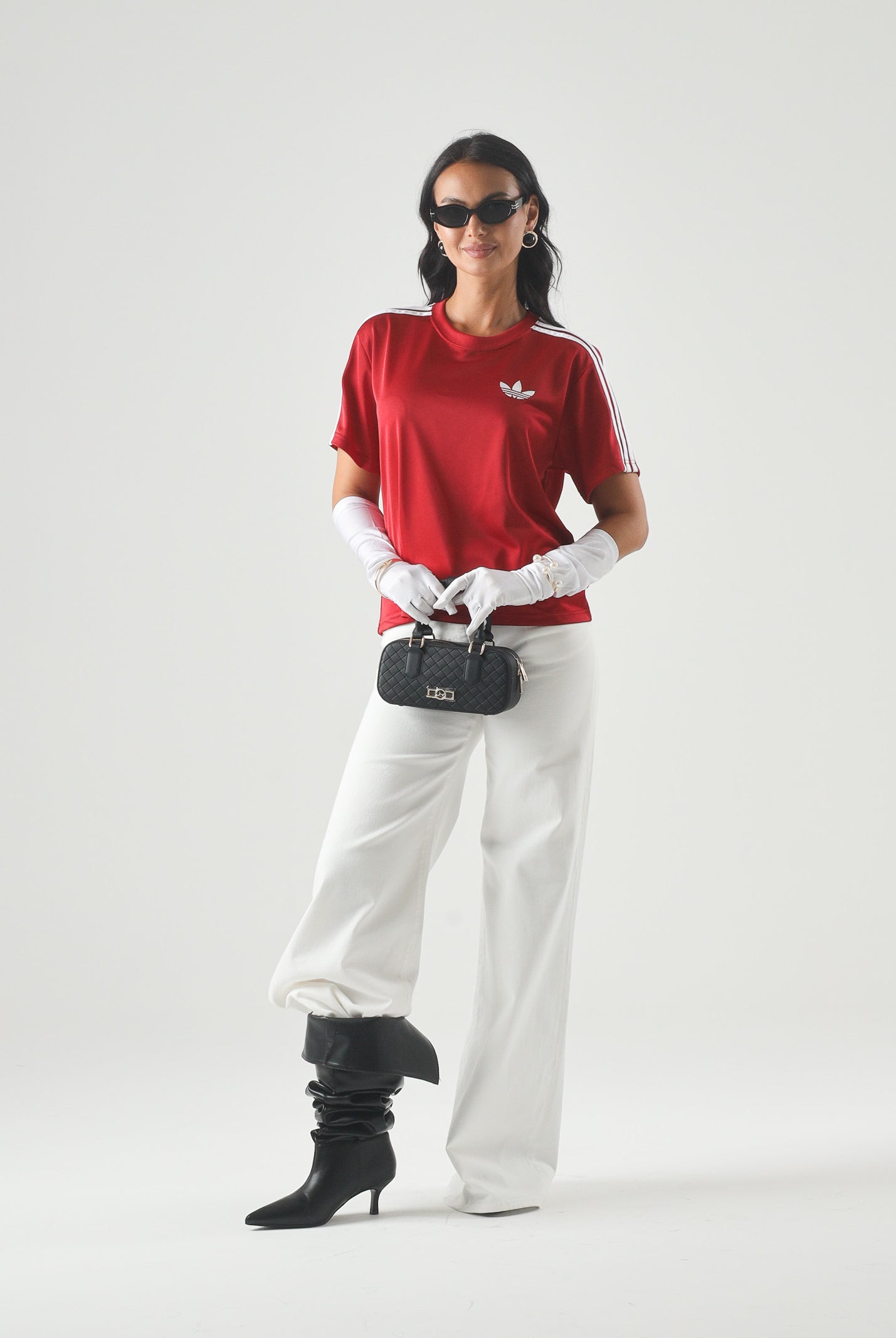 ADIDAS ORIGINALS T-shirt FIREBIRD sportiva victory red- rosso, da donna <BR/> KS4802 . ADIDAS ORIGINALS