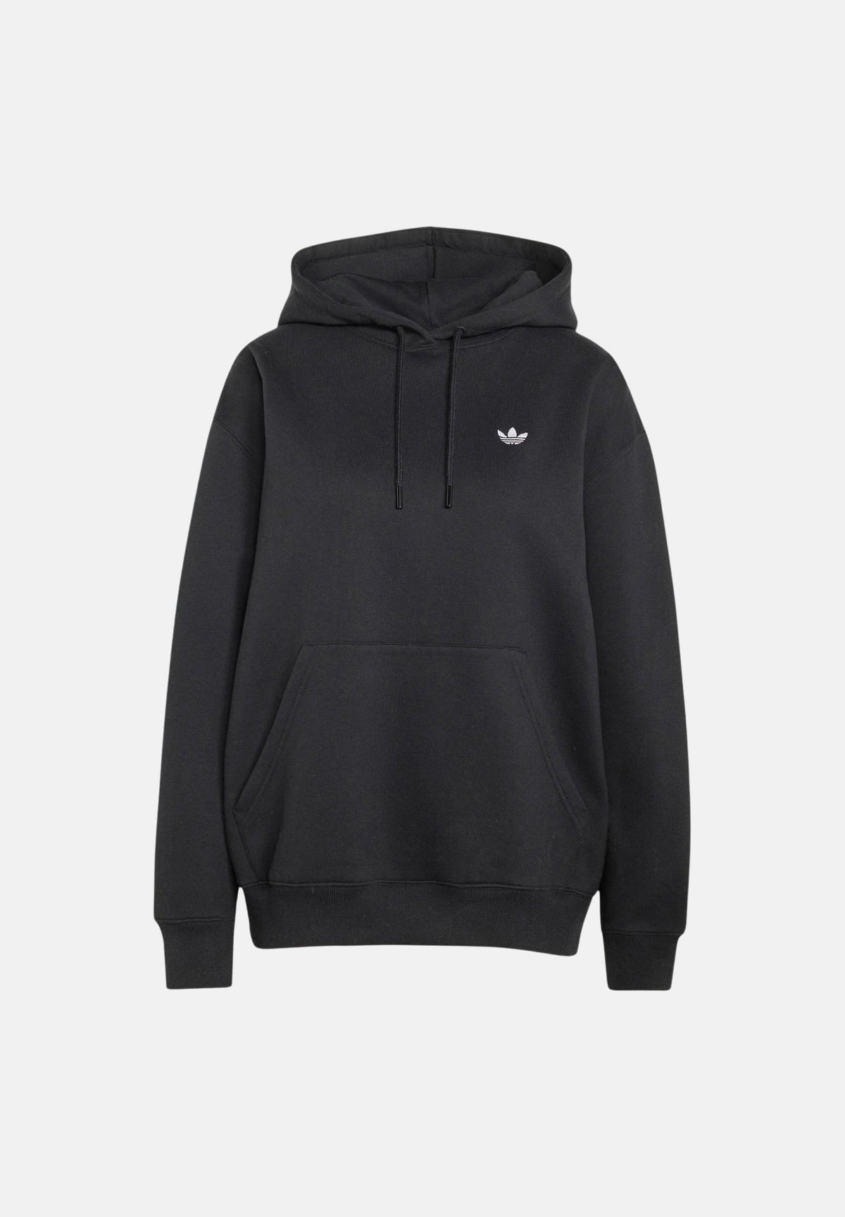 ADIDAS ORIGINALS Felpa con cappuccio ESSENTIALS nero da donna con tasca a marsupio. KS4828 . ADIDAS ORIGINALS