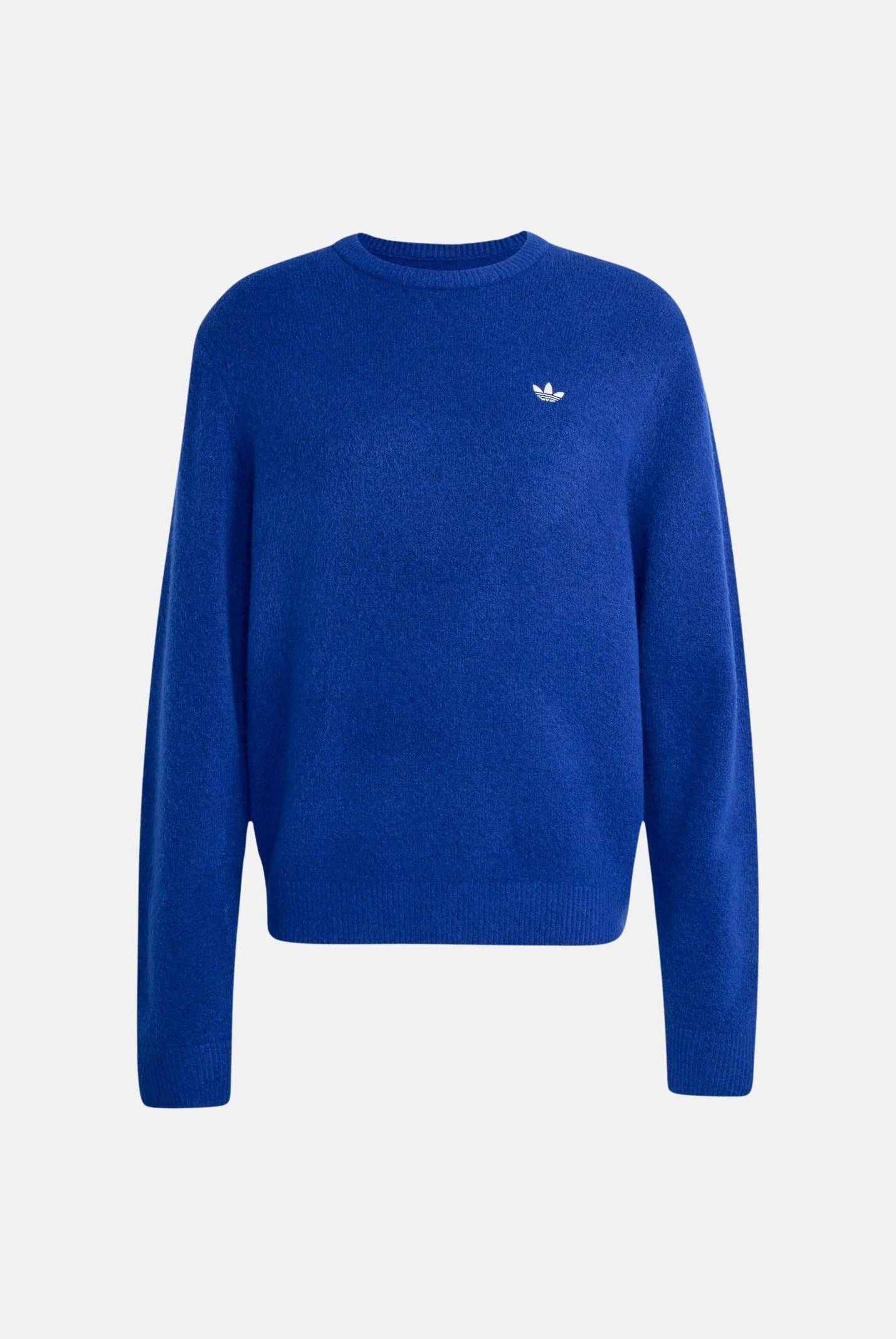 ADIDAS ORIGINALS Maglia TREFOIL ESSENTIALS FULLY blu da uomo con logo iconico KS4890 . ADIDAS ORIGINALS