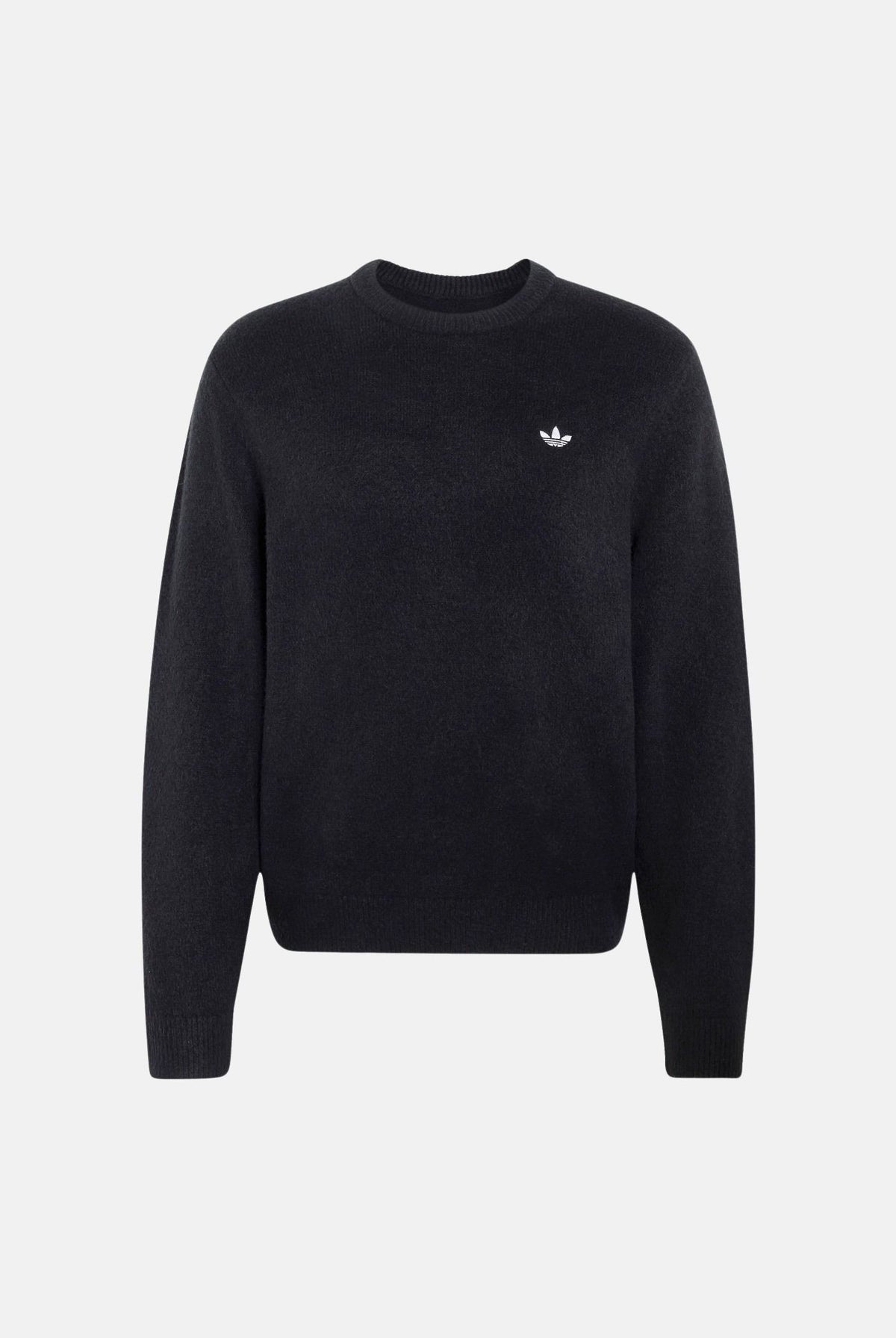 ADIDAS ORIGINALS Maglione girocolloTREFOIL ESSENTIALS FULLY nero per uomo e donna con logo iconico KS4891 . ADIDAS ORIGINALS
