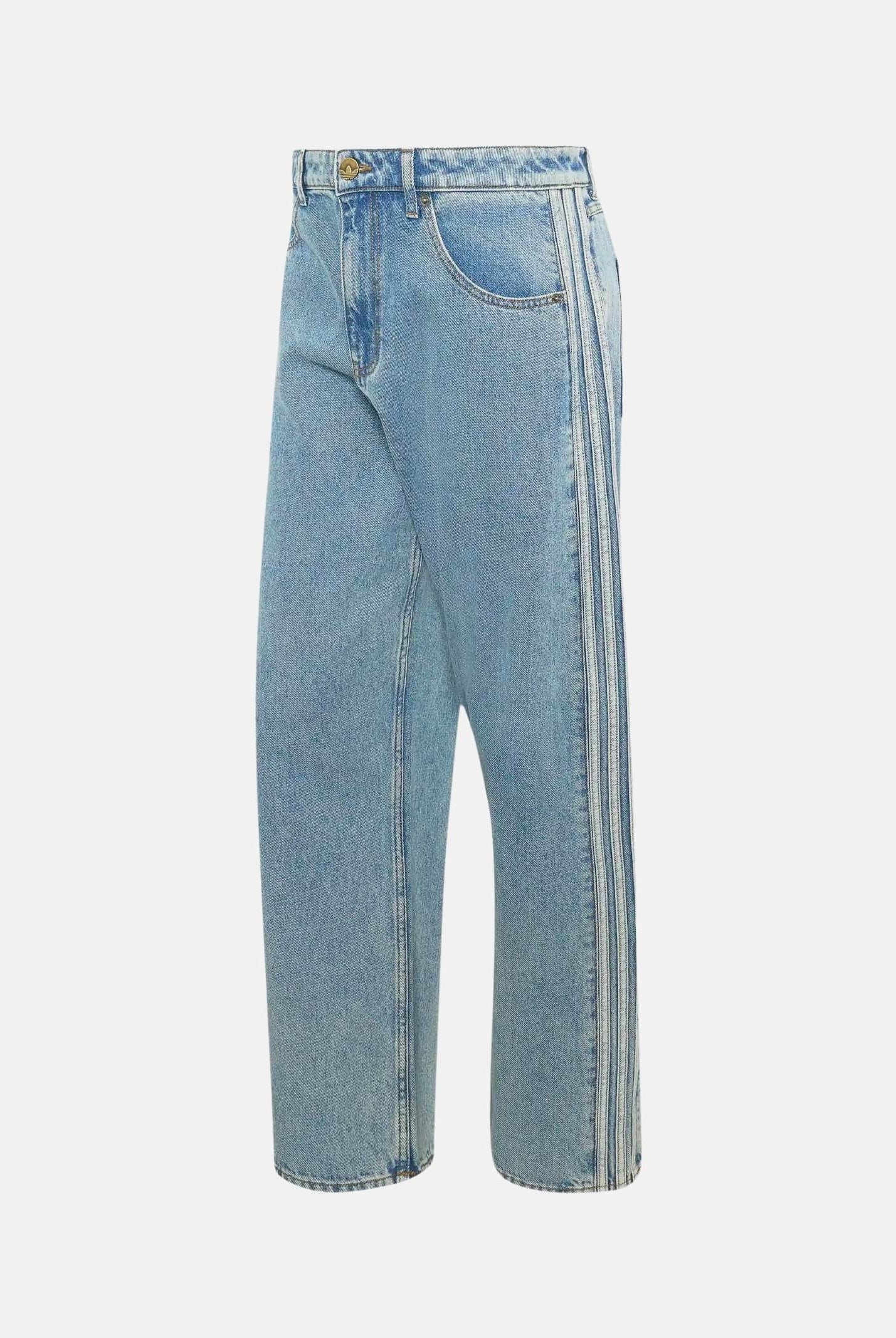 ADIDAS ORIGINALS Jeans FIREBIRD ADICOLOR DENIM worn blue-celeste chiaro da uomo con iconche 3-stripes KS4966 . ADIDAS ORIGINALS