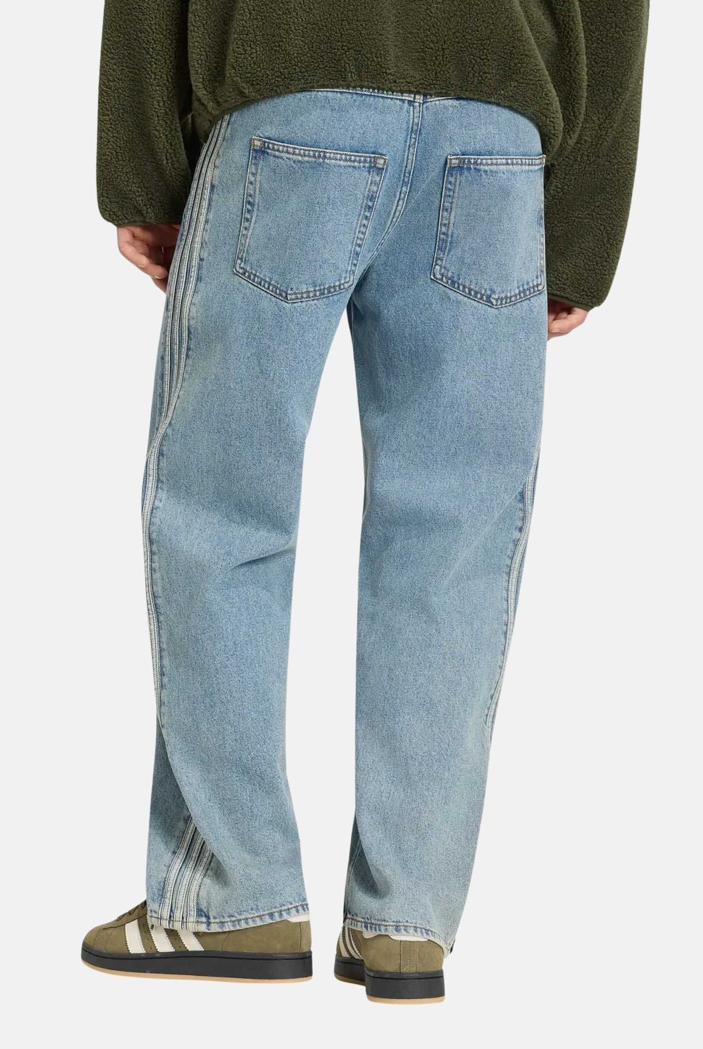 ADIDAS ORIGINALS Jeans FIREBIRD ADICOLOR DENIM worn blue-celeste chiaro da uomo con iconche 3-stripes KS4966 . ADIDAS ORIGINALS