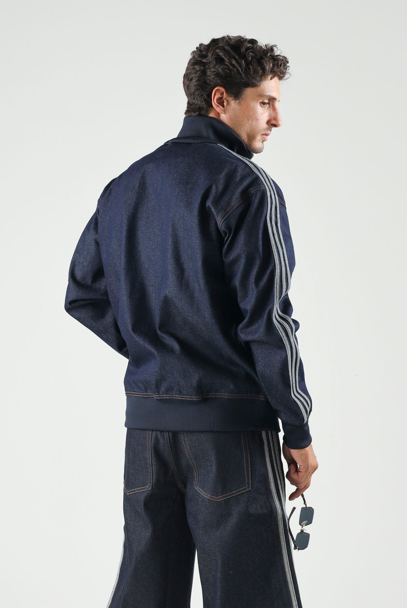 ADIDAS ORIGINALS Giubbotto FIREBIRD ADICOLOR indigo blu da uomo con 3-Stripes sulle maniche. KS4971 . ADIDAS ORIGINALS
