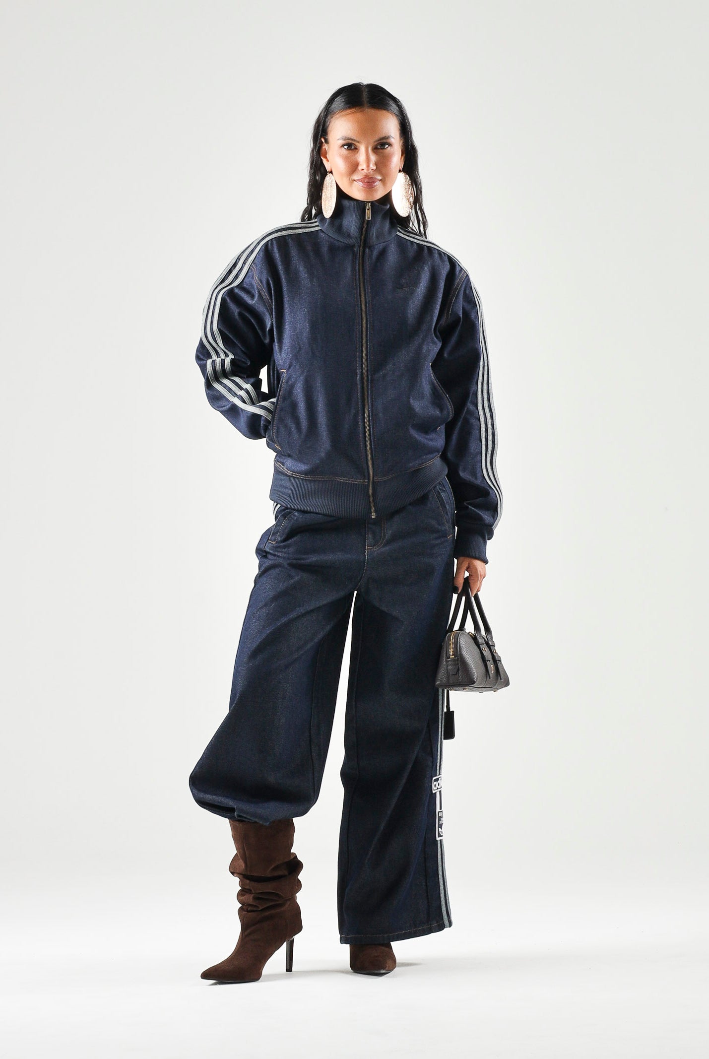 ADIDAS ORIGINALS Giubbotto FIREBIRD ADICOLOR indigo blu da uomo con 3-Stripes sulle maniche. KS4971 . ADIDAS ORIGINALS