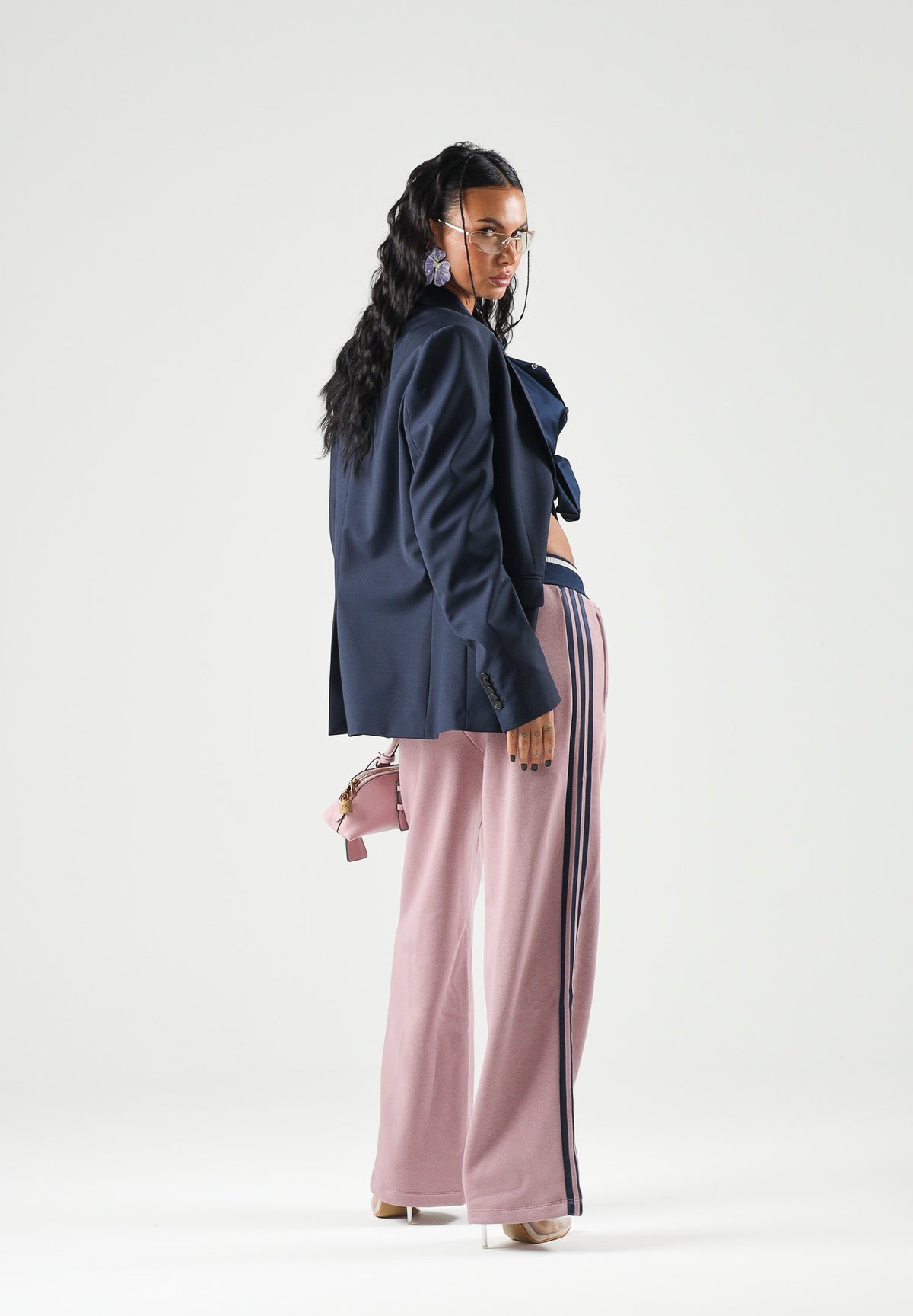 ADIDAS ORIGINALS Pantaloni sportivi FIREBIRD LOOSE TRACK PANTS Magic mauve-indigo, rosa malva e blu da donna KS7349 . ADIDAS ORIGINALS