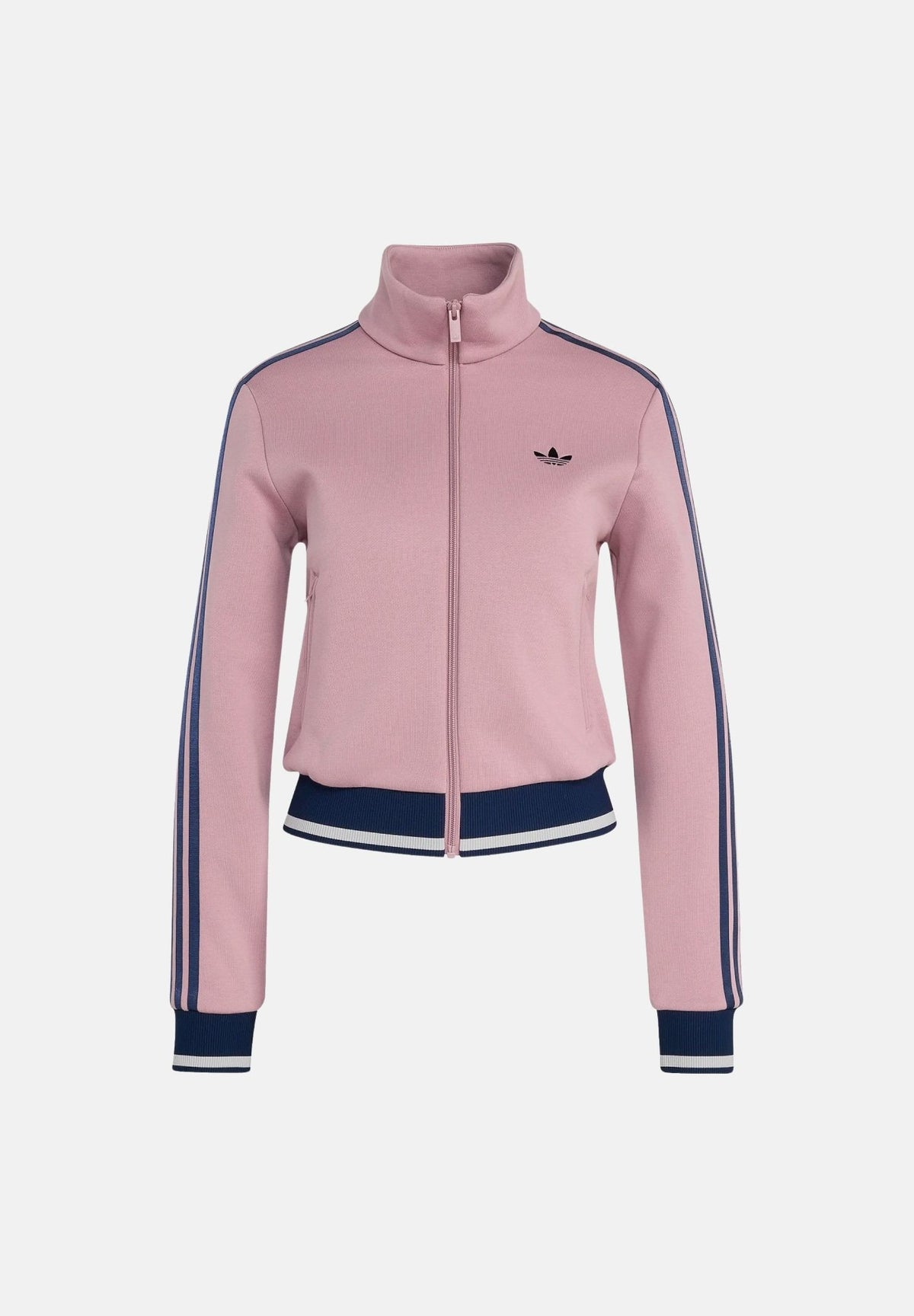 ADIDAS ORIGINALS Felpa con zip FIREBIRD TRACK TOP rosa malva per donna con collo alto e tre strisce sulle maniche. KS7352 . ADIDAS ORIGINALS