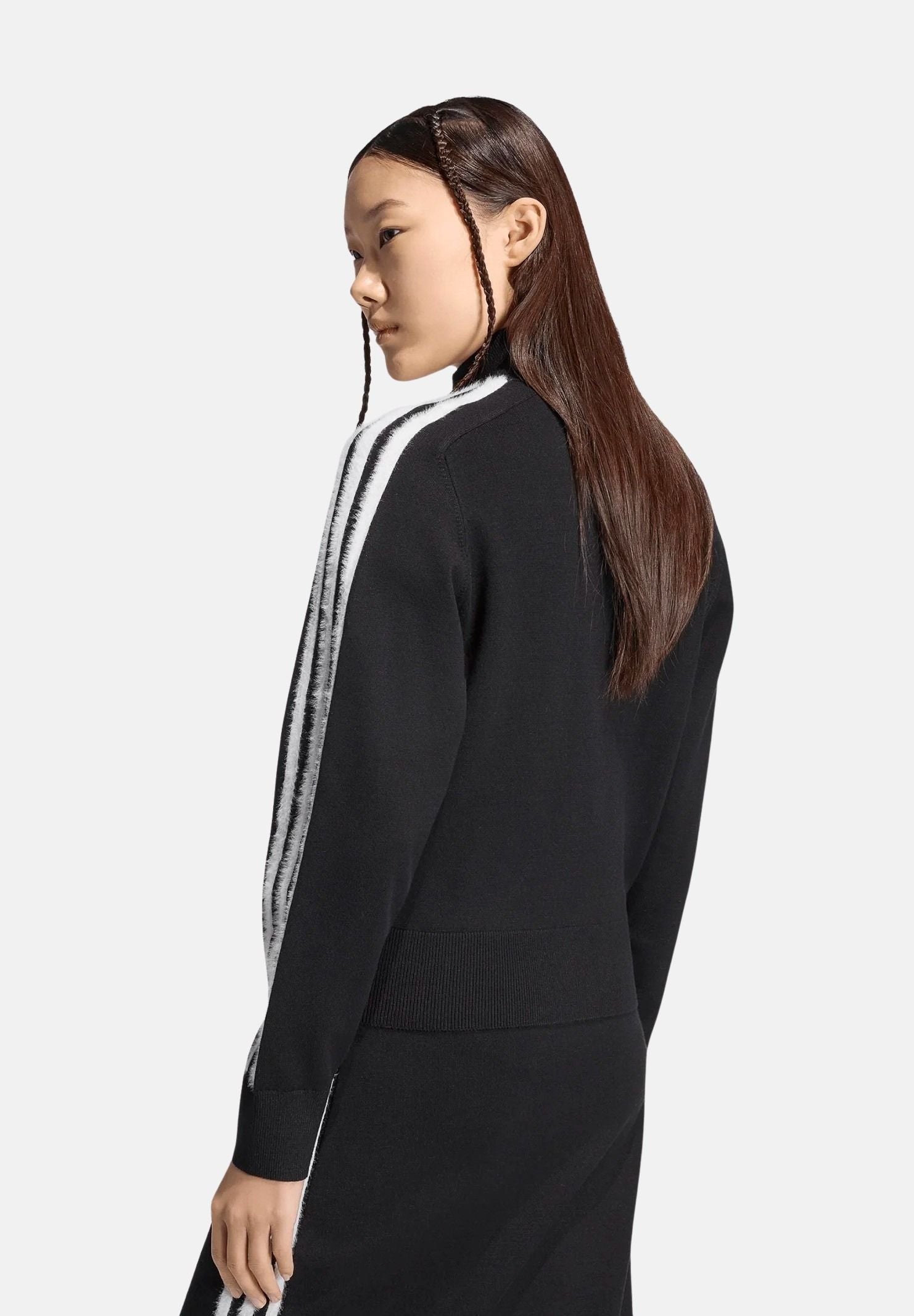 ADIDAS ORIGINALS Giubbotto TRACK TOP nero da donna con 3 stripes iconiche KS7366 . ADIDAS ORIGINALS