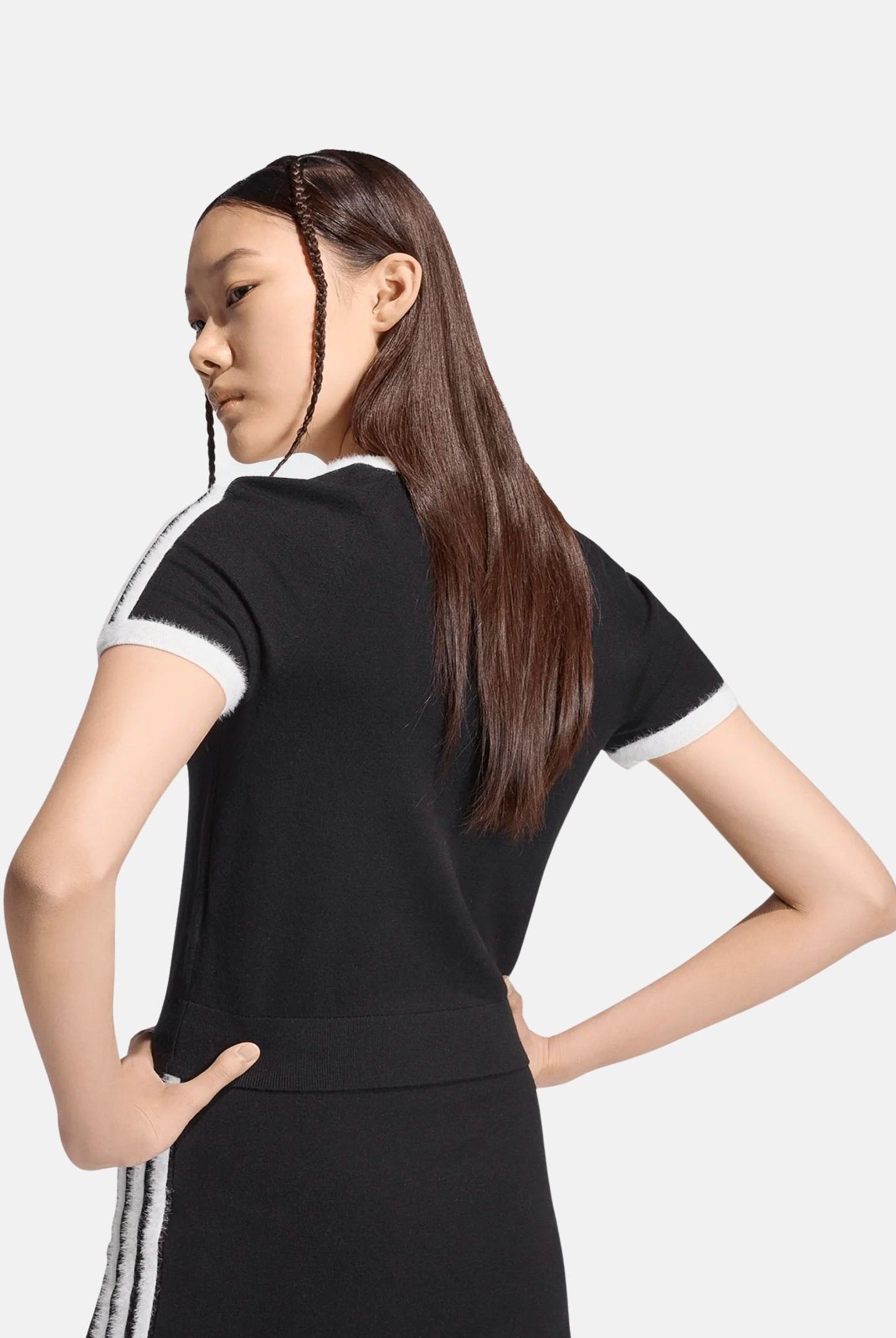 ADIDAS ORIGINALS T-shirt Black white e nero da donna con 3-stripes iconico KS7375 . ADIDAS ORIGINALS