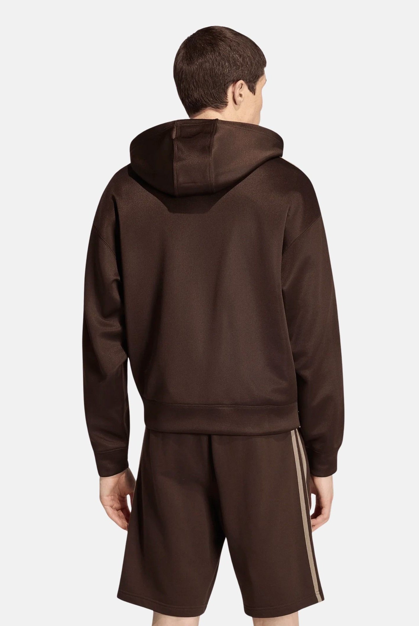 ADIDAS ORIGINALS Felpa ADICOLOR SPACER OVERSIZED Aurora Coffee marrone da uomo con cappuccio KS7426 . ADIDAS ORIGINALS