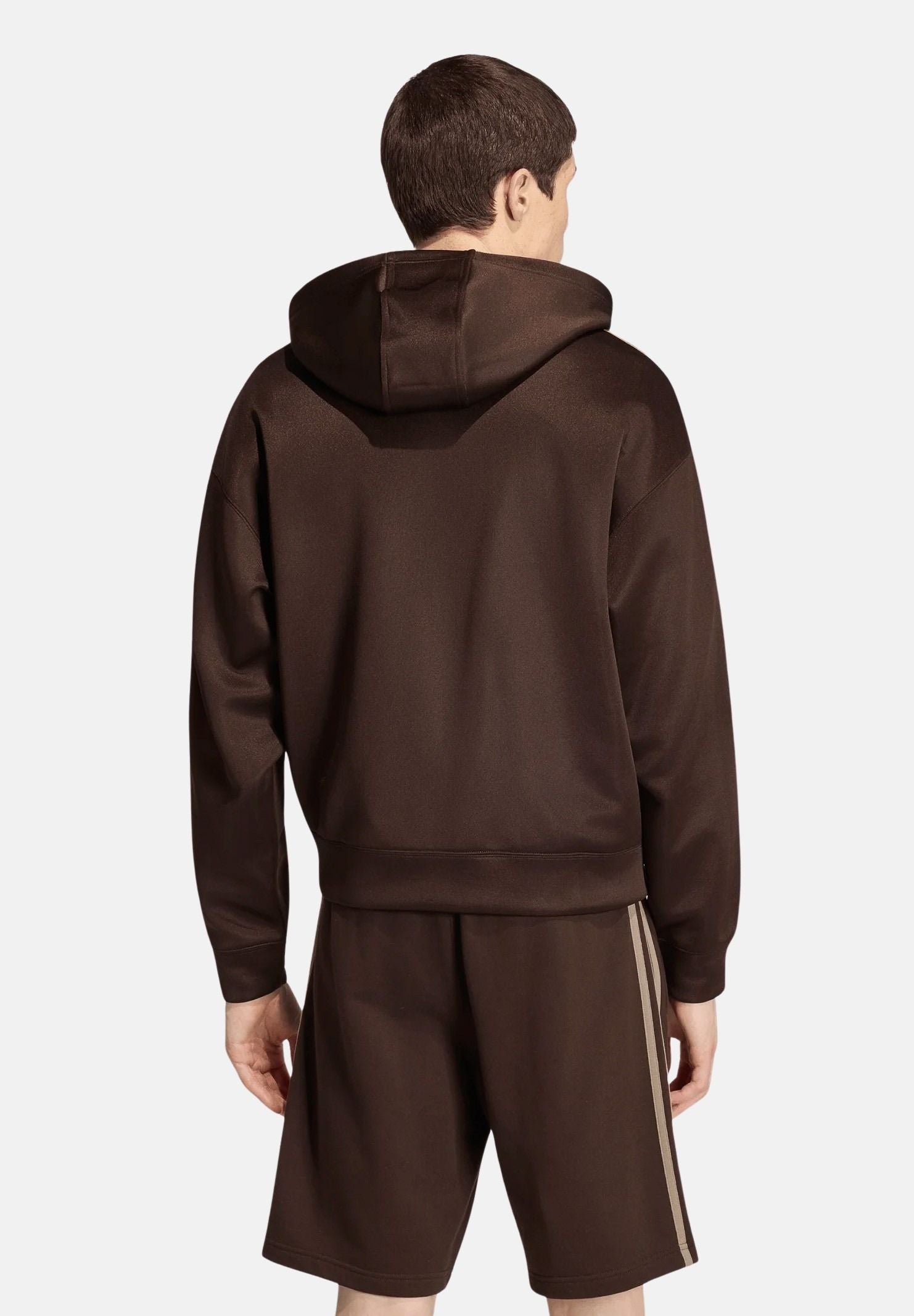 ADIDAS ORIGINALS Felpa ADICOLOR SPACER OVERSIZED Aurora Coffee marrone da uomo con cappuccio KS7426 . ADIDAS ORIGINALS