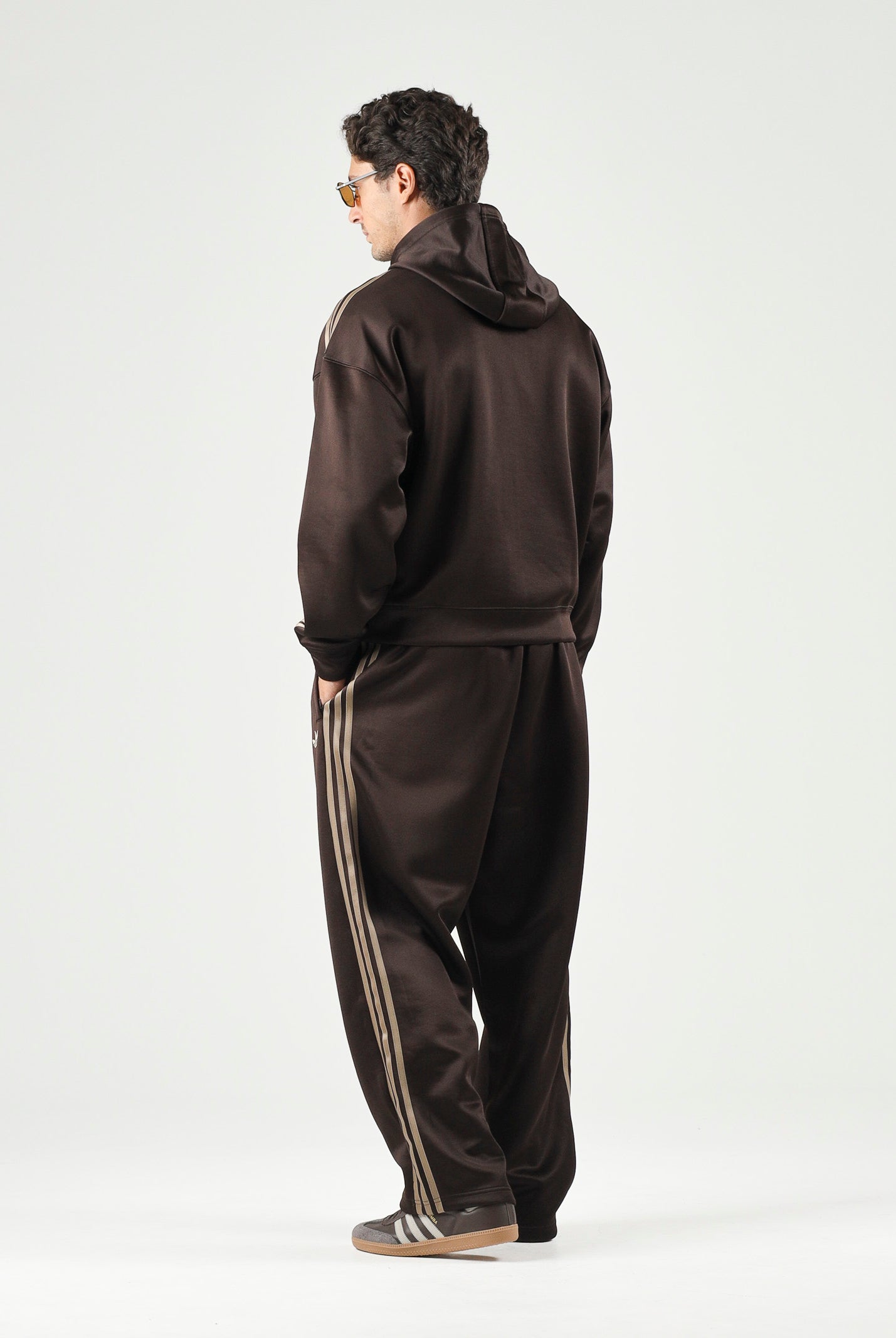 ADIDAS ORIGINALS Felpa ADICOLOR SPACER OVERSIZED Aurora Coffee marrone da uomo con cappuccio KS7426 . ADIDAS ORIGINALS