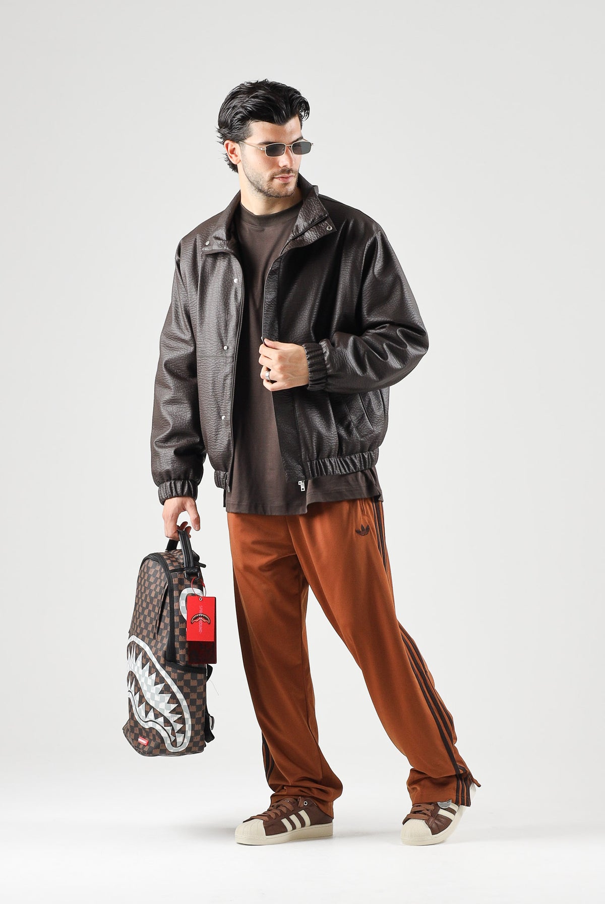 ADIDAS ORIGINALS Pantaloni FIREBIRD VELOUR marrone e bronzo per uomo e donna KS7479 . ADIDAS ORIGINALS