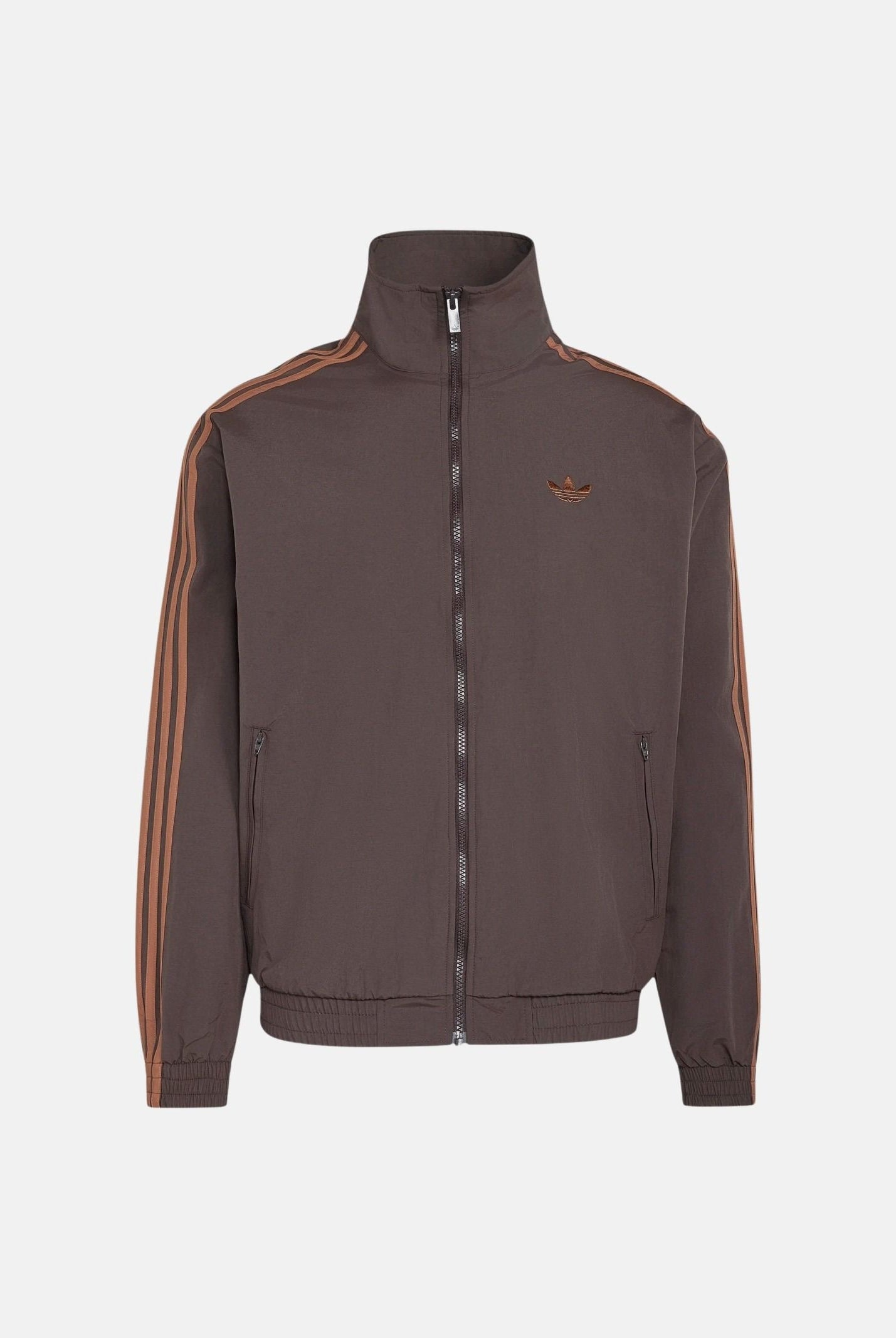 ADIDAS ORIGINALS Giacca FIREBIRD WOVEN T Aurora Coffee-marrone da uomo con logo Trefoil ricamato. KS7492 . ADIDAS ORIGINALS