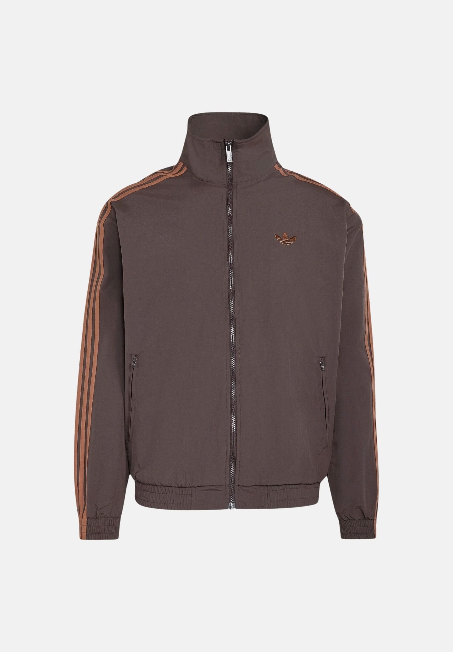 ADIDAS ORIGINALS Giacca FIREBIRD WOVEN T Aurora Coffee-marrone da uomo con logo Trefoil ricamato. KS7492 . ADIDAS ORIGINALS