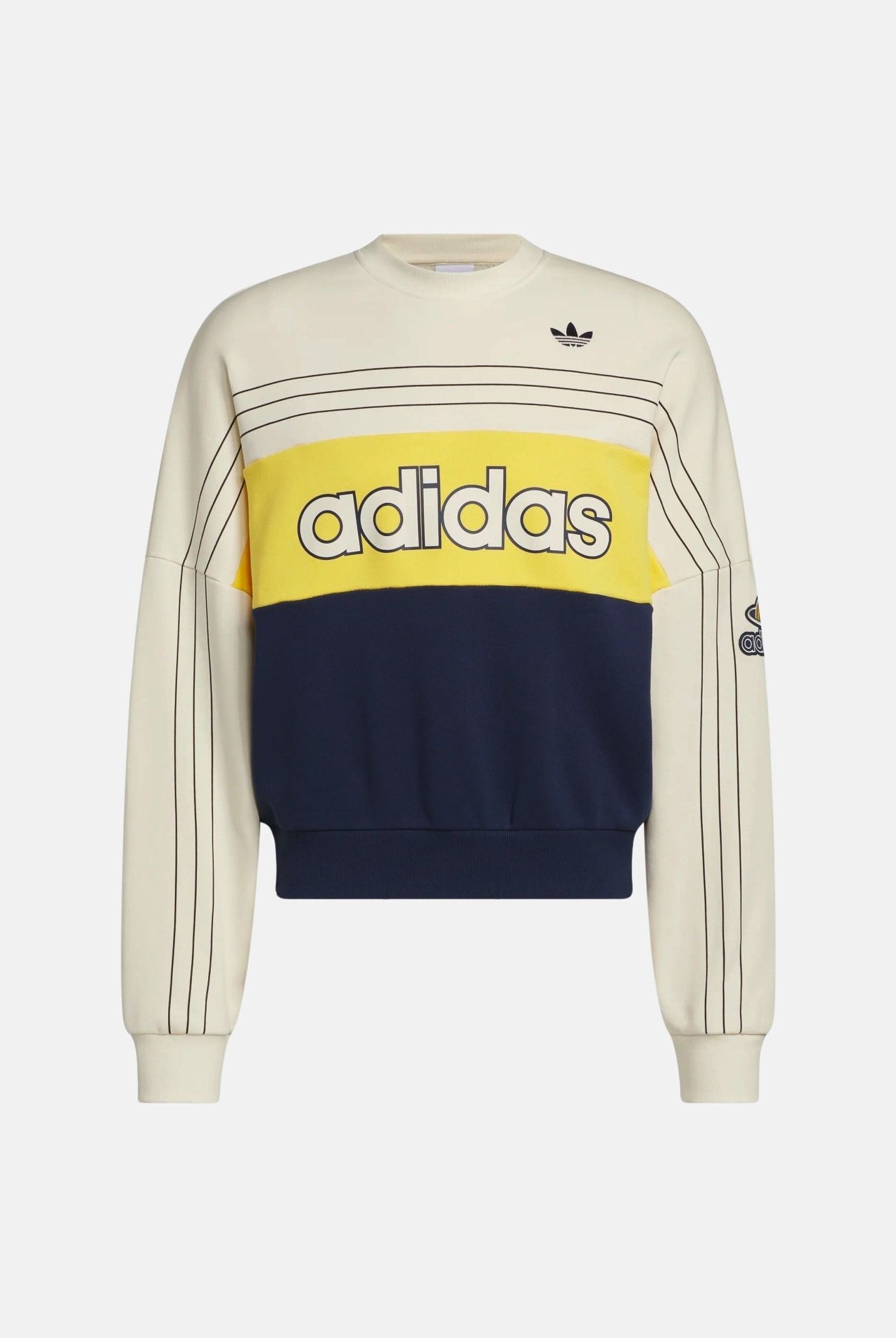 ADIDAS ORIGINALS Felpa ORIGINALS CREWNECK Cream White-vaniglia per uomo e donna KS8191 . ADIDAS ORIGINALS