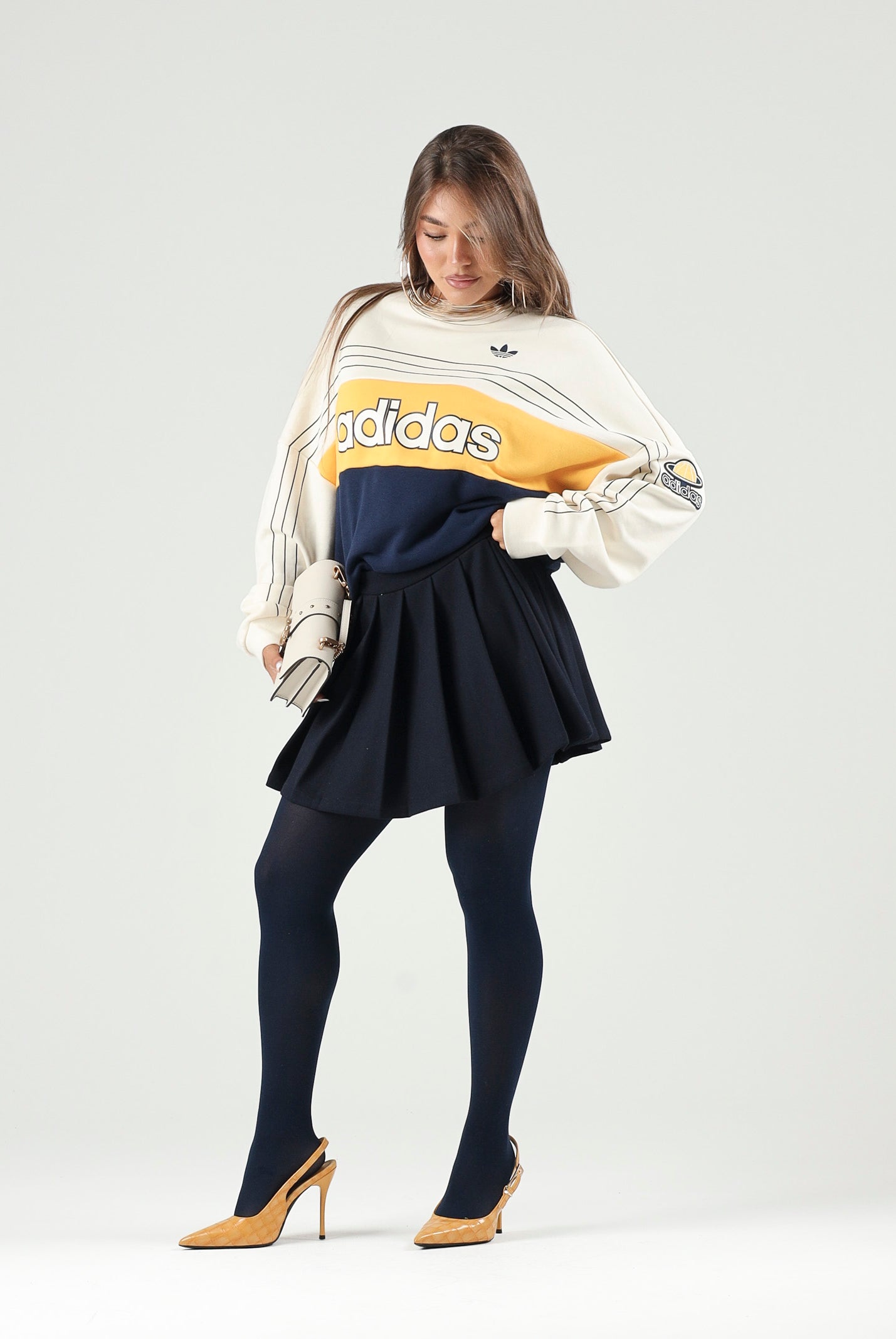ADIDAS ORIGINALS Felpa ORIGINALS CREWNECK Cream White-vaniglia per uomo e donna KS8191 . ADIDAS ORIGINALS