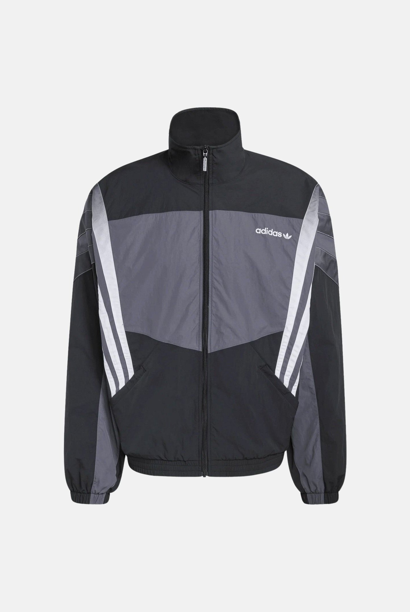 ADIDAS ORIGINALS Giacca a vento SANTIAGO nera e grigia da uomo KS8326 . ADIDAS ORIGINALS
