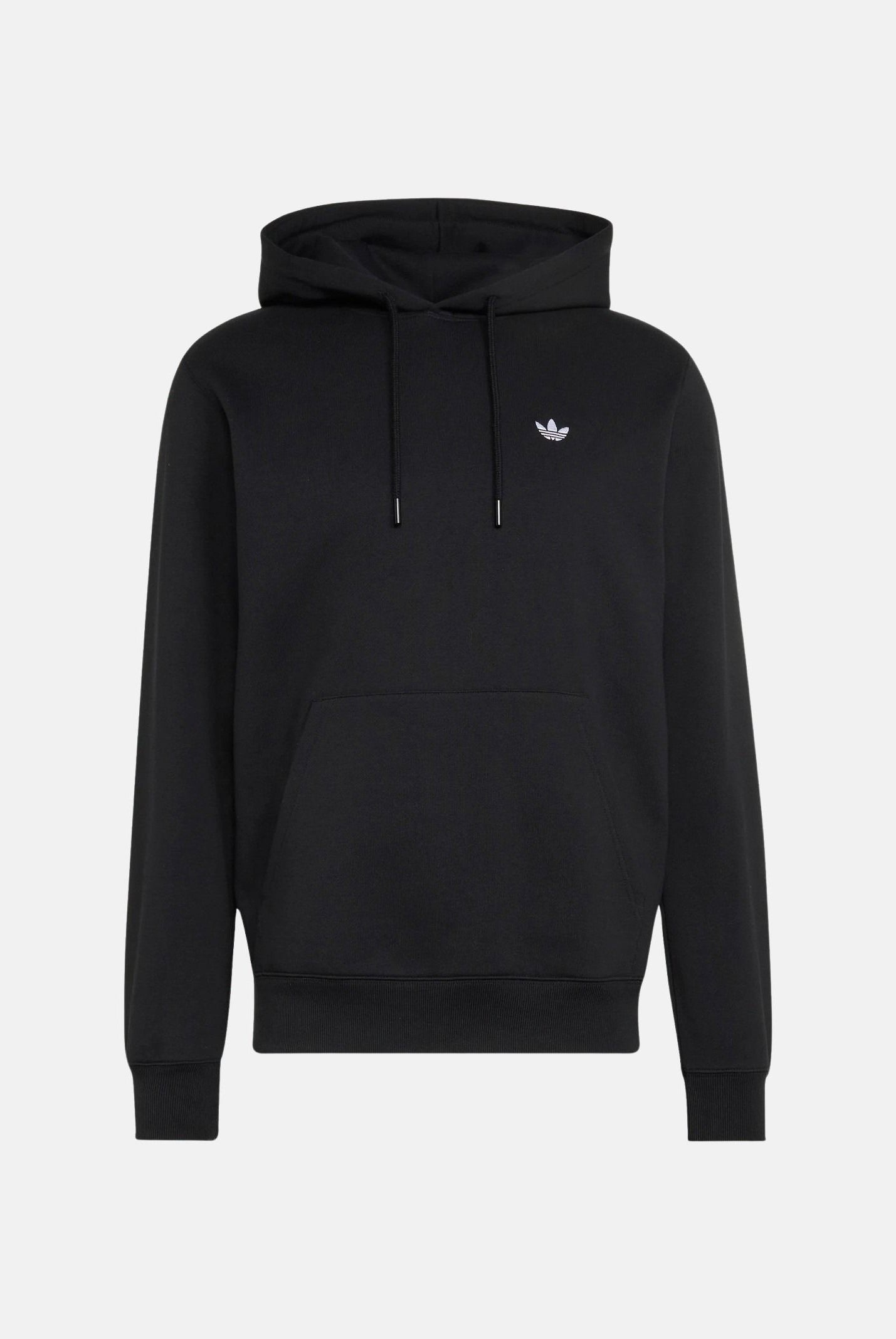ADIDAS ORIGINALS Felpa TREFOIL ESSENTIALS HOODIE nera da uomo con logo iconico KS8920 . ADIDAS ORIGINALS