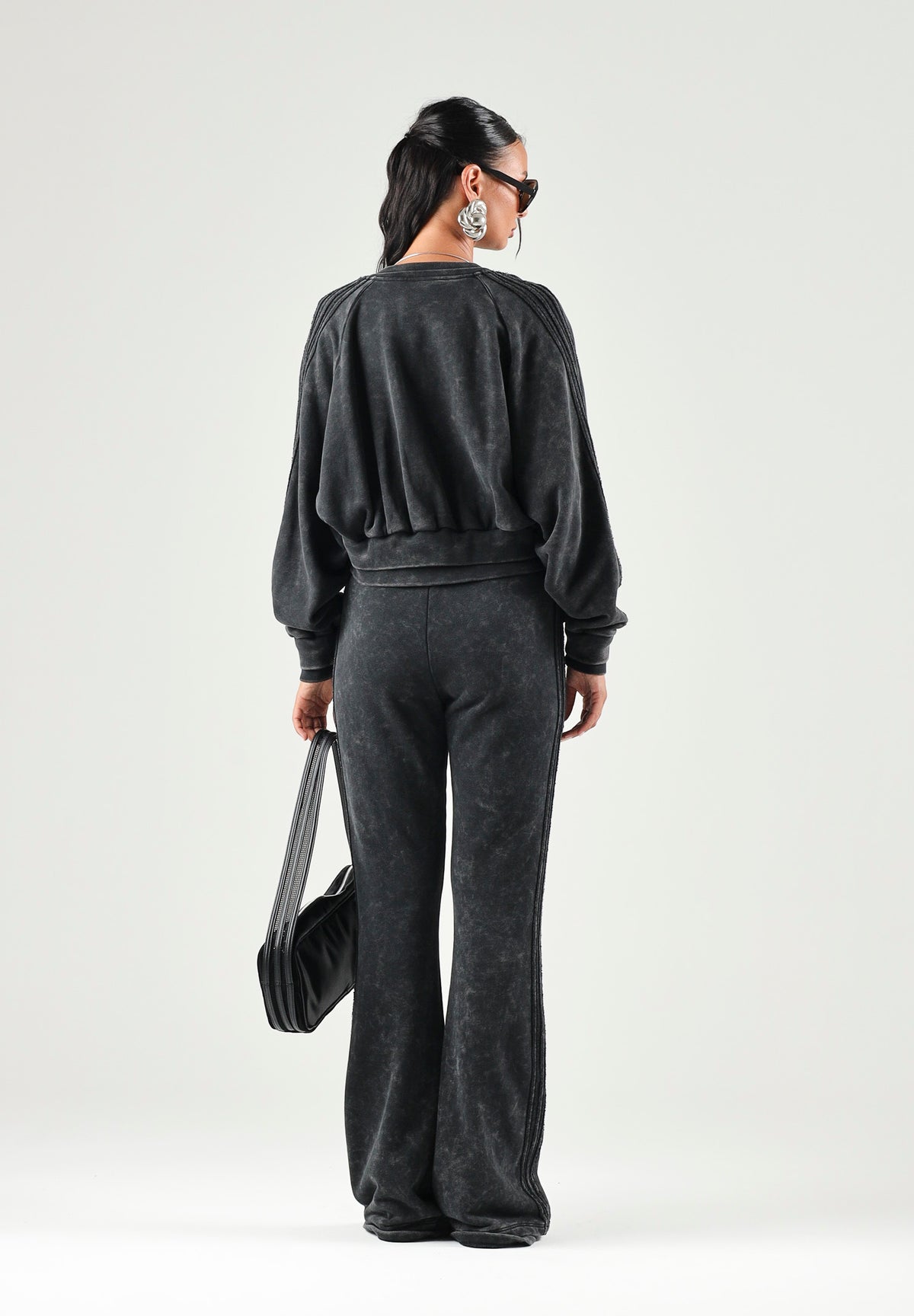 ADIDAS ORIGINALS Felpa con zip SST DOUBLE LAYERED nero da donna con costruzione a doppio strato KS9141 . ADIDAS ORIGINALS