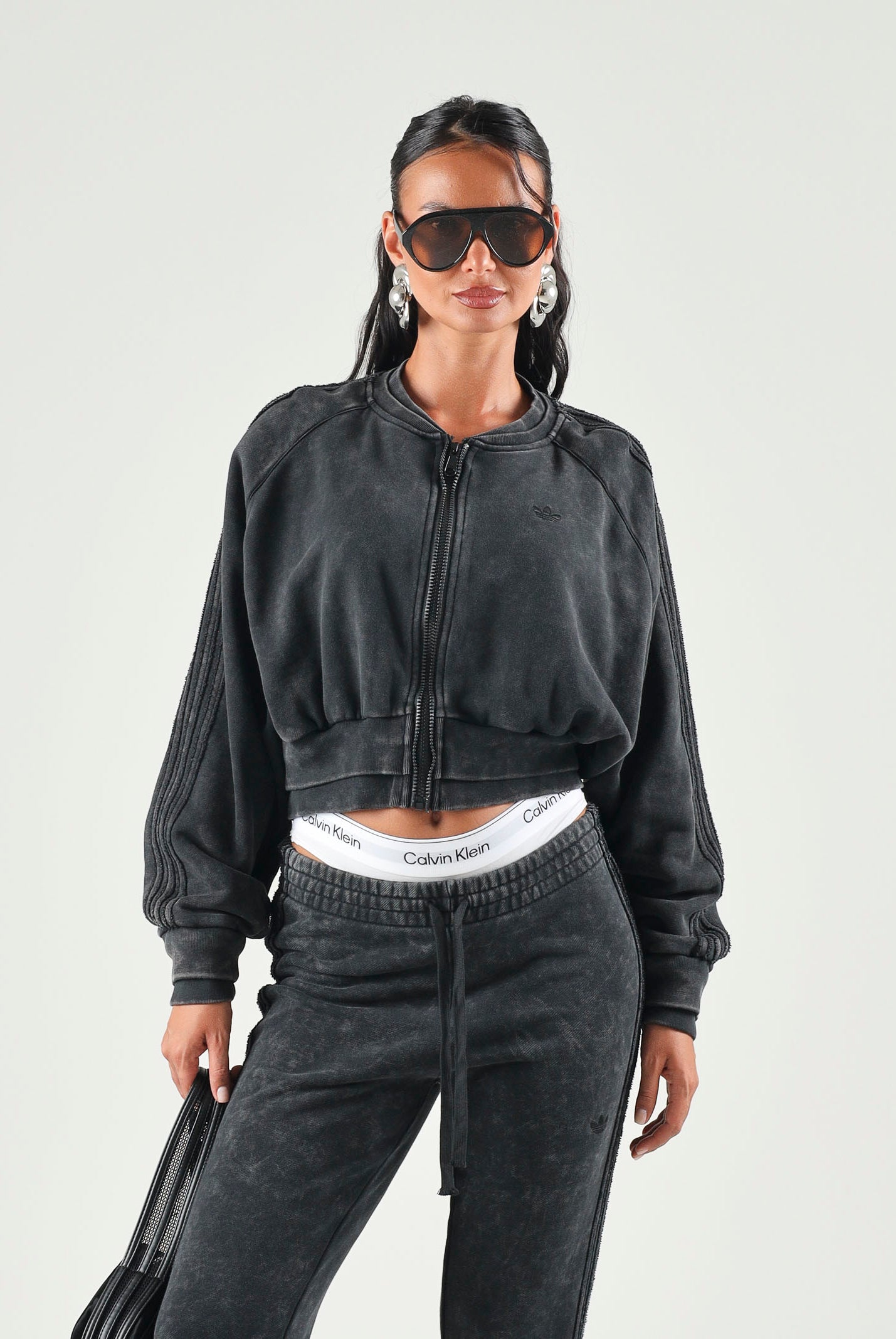 ADIDAS ORIGINALS Giacca SST DOUBLE LAYERED nero da donna con costruzione a doppio strato KS9141 . ADIDAS ORIGINALS
