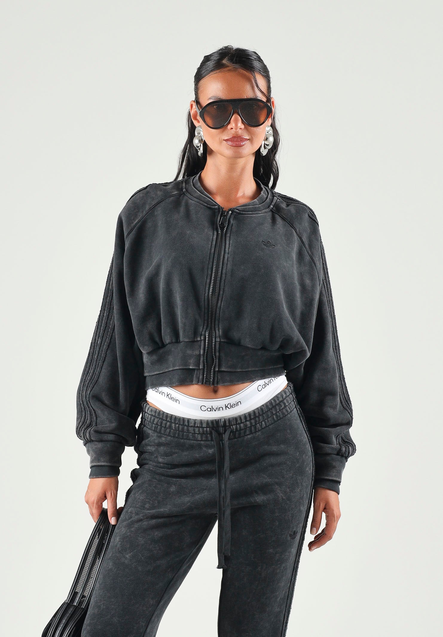 ADIDAS ORIGINALS Giacca SST DOUBLE LAYERED nero da donna con costruzione a doppio strato KS9141 . ADIDAS ORIGINALS