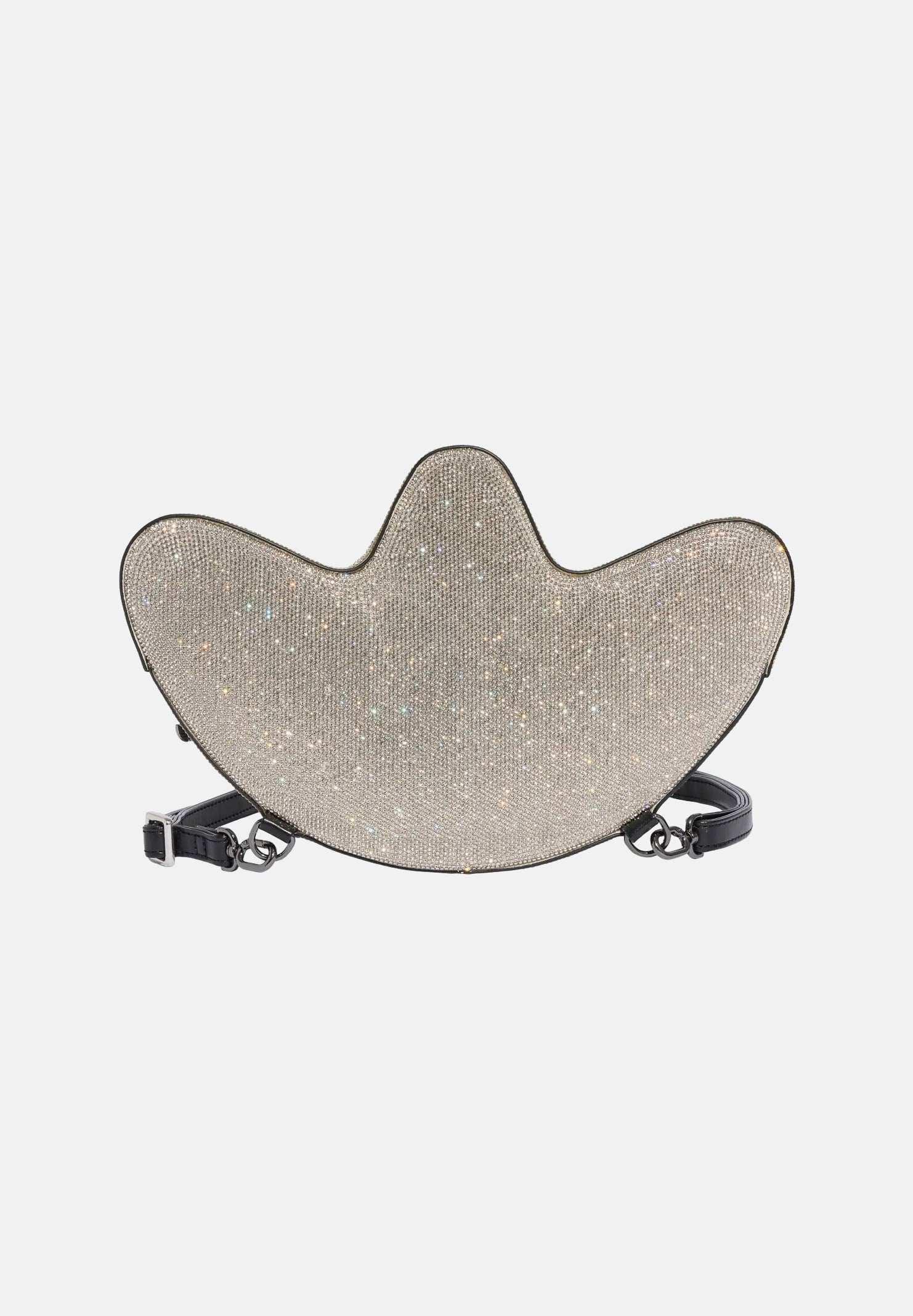 ADIDAS ORIGINALS Borsa mini TRIFOGLIO CON STRASS Silver-argento da donna con rifinitura in strass KS9294 . ADIDAS ORIGINALS