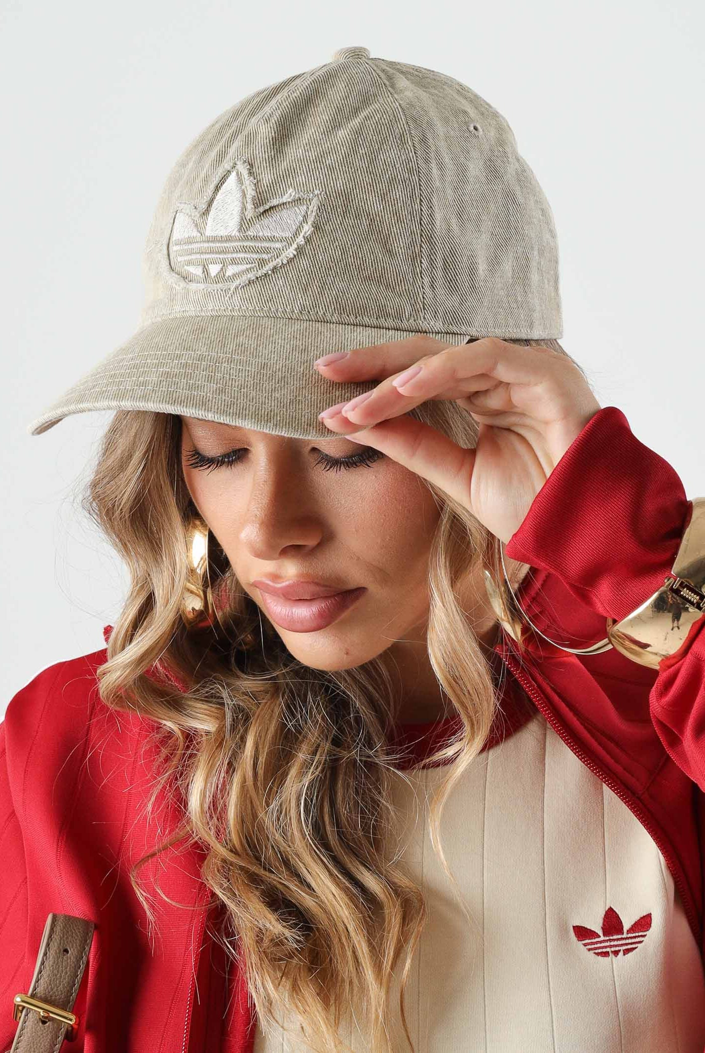 ADIDAS ORIGINALS cappellino Washed Denim Cap Khaki Three beige kaki unisex. KS9318 . ADIDAS ORIGINALS
