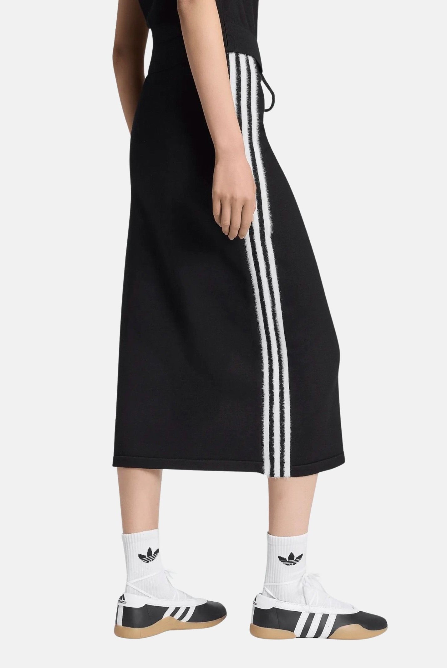 ADIDAS ORIGINALS Gonna GONNA IN MAGLIA Black / White, nero e bianco, donna. KS9373 . ADIDAS ORIGINALS