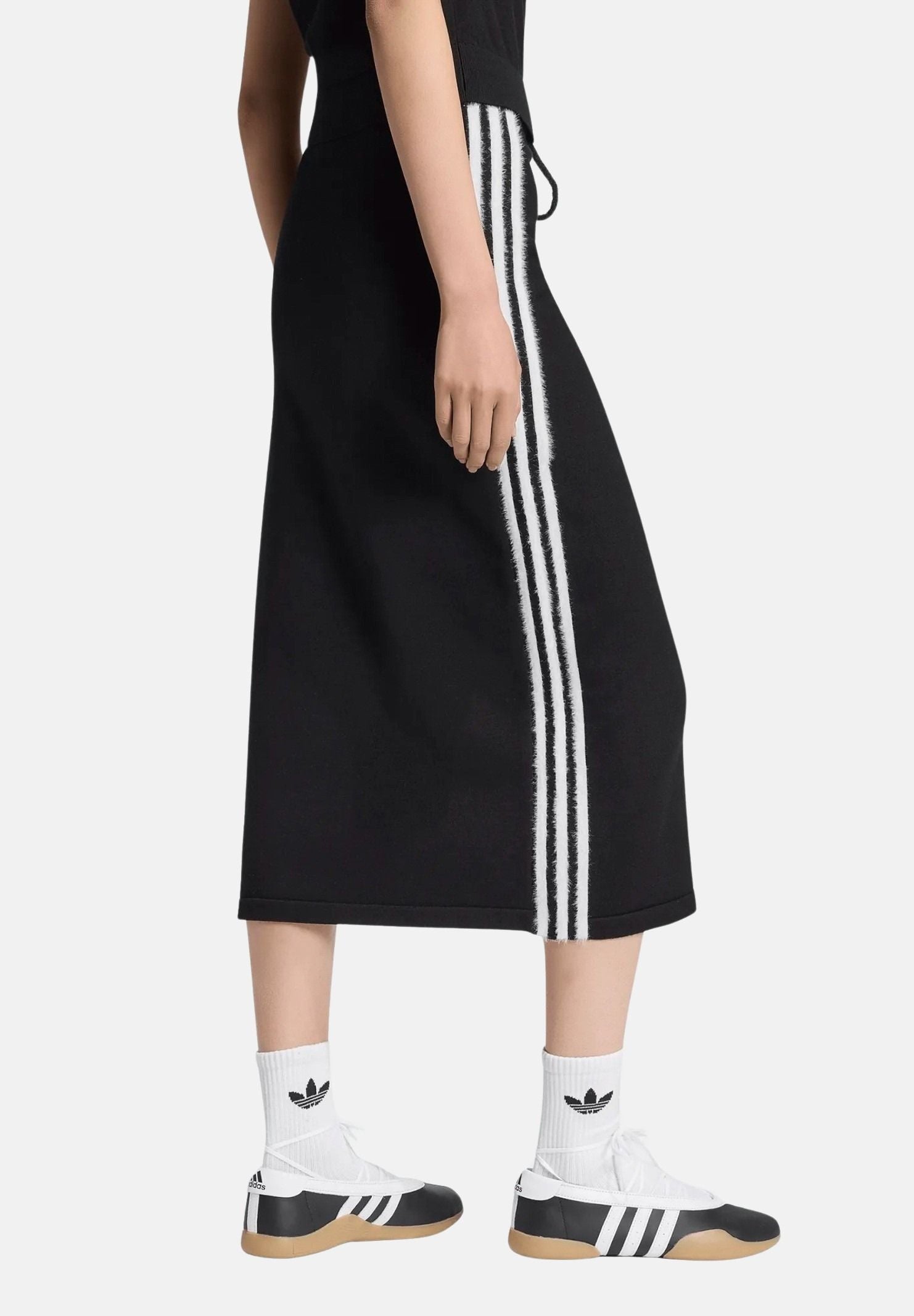 ADIDAS ORIGINALS Gonna GONNA IN MAGLIA Black / White, nero e bianco, donna. KS9373 . ADIDAS ORIGINALS