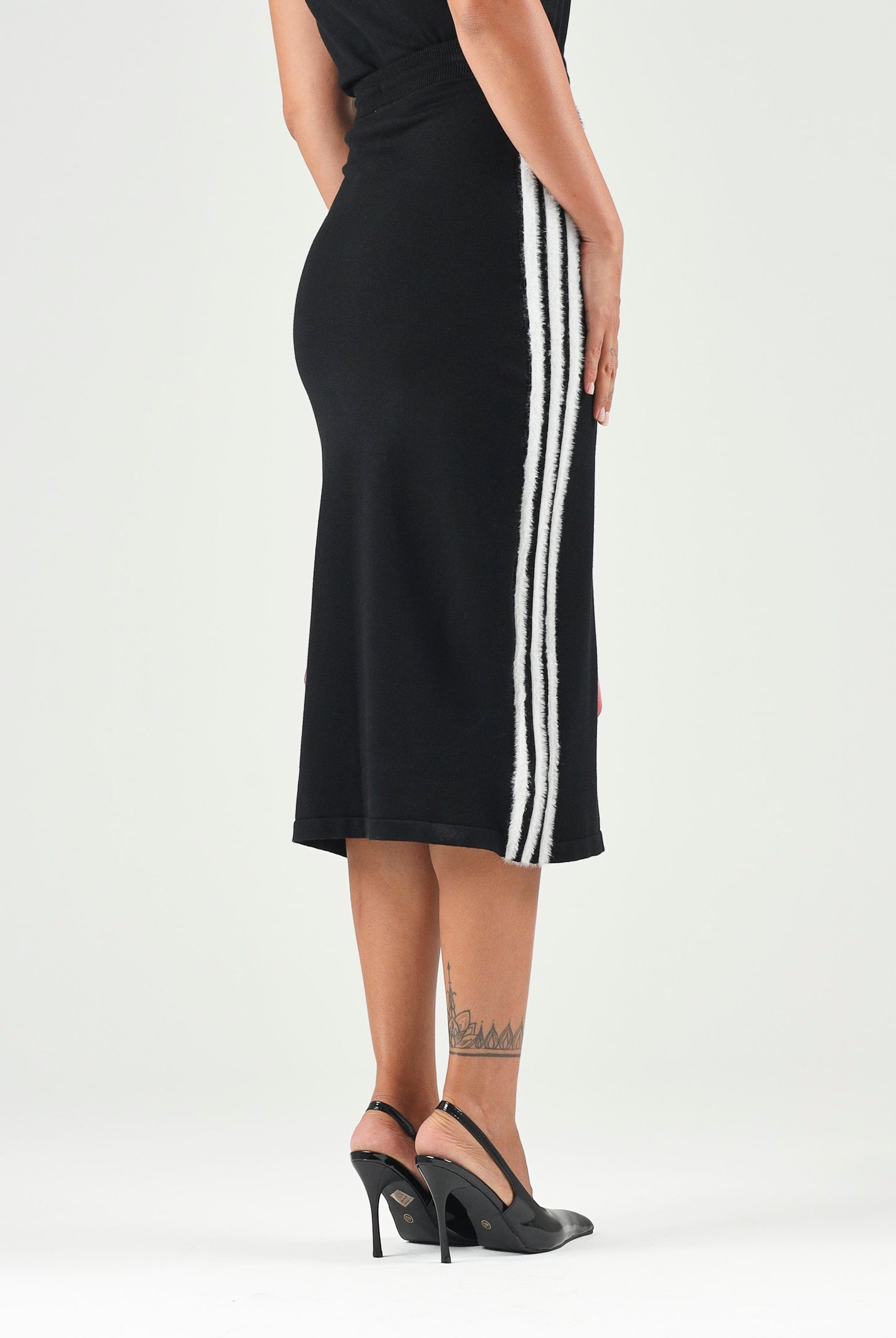 ADIDAS ORIGINALS Gonna GONNA IN MAGLIA Black / White, nero e bianco, donna. KS9373 . ADIDAS ORIGINALS