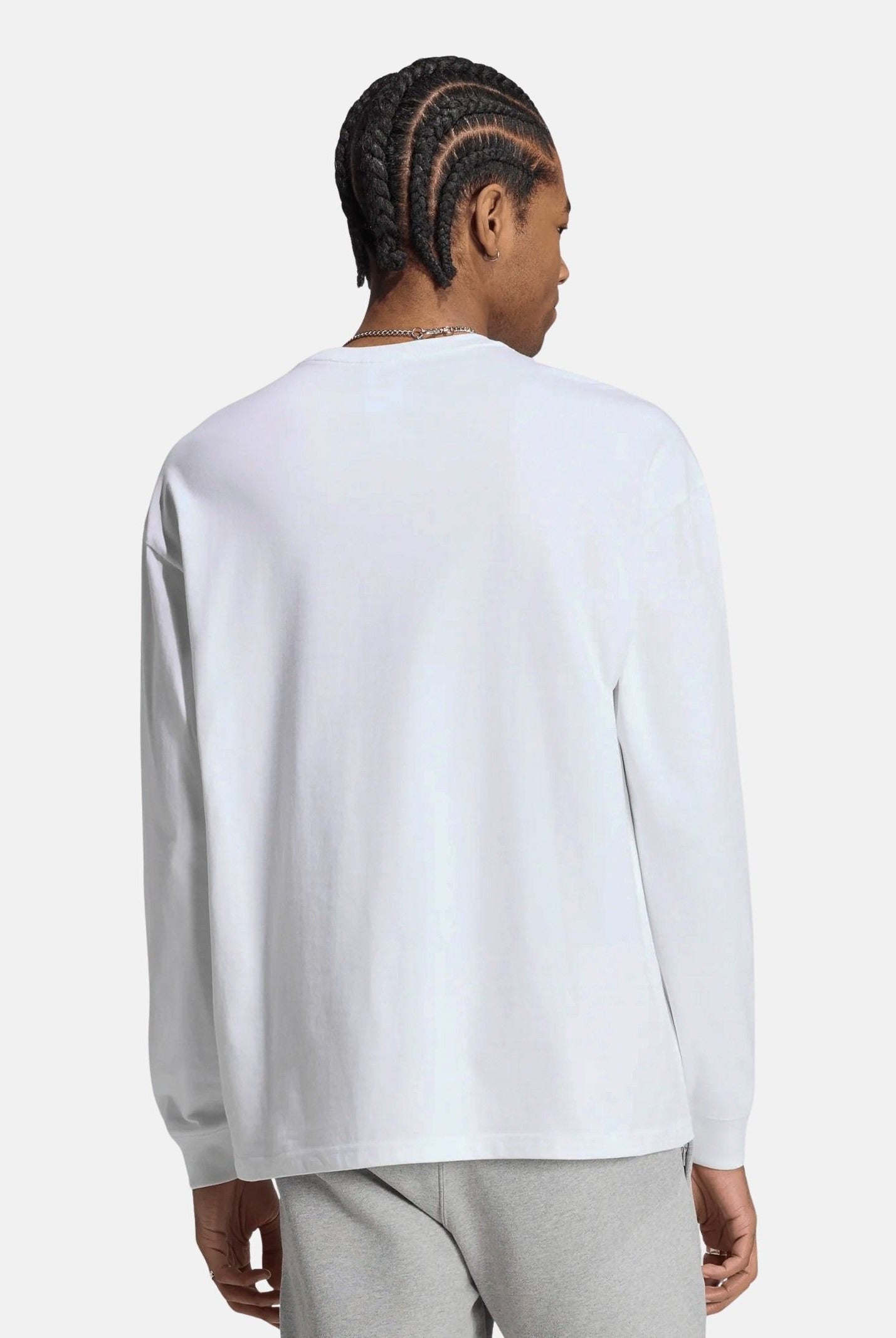 ADIDAS ORIGINALS T-shirt TREFOIL ESSENTIALS bianco da uomo con logo iconico KS9802 . ADIDAS ORIGINALS
